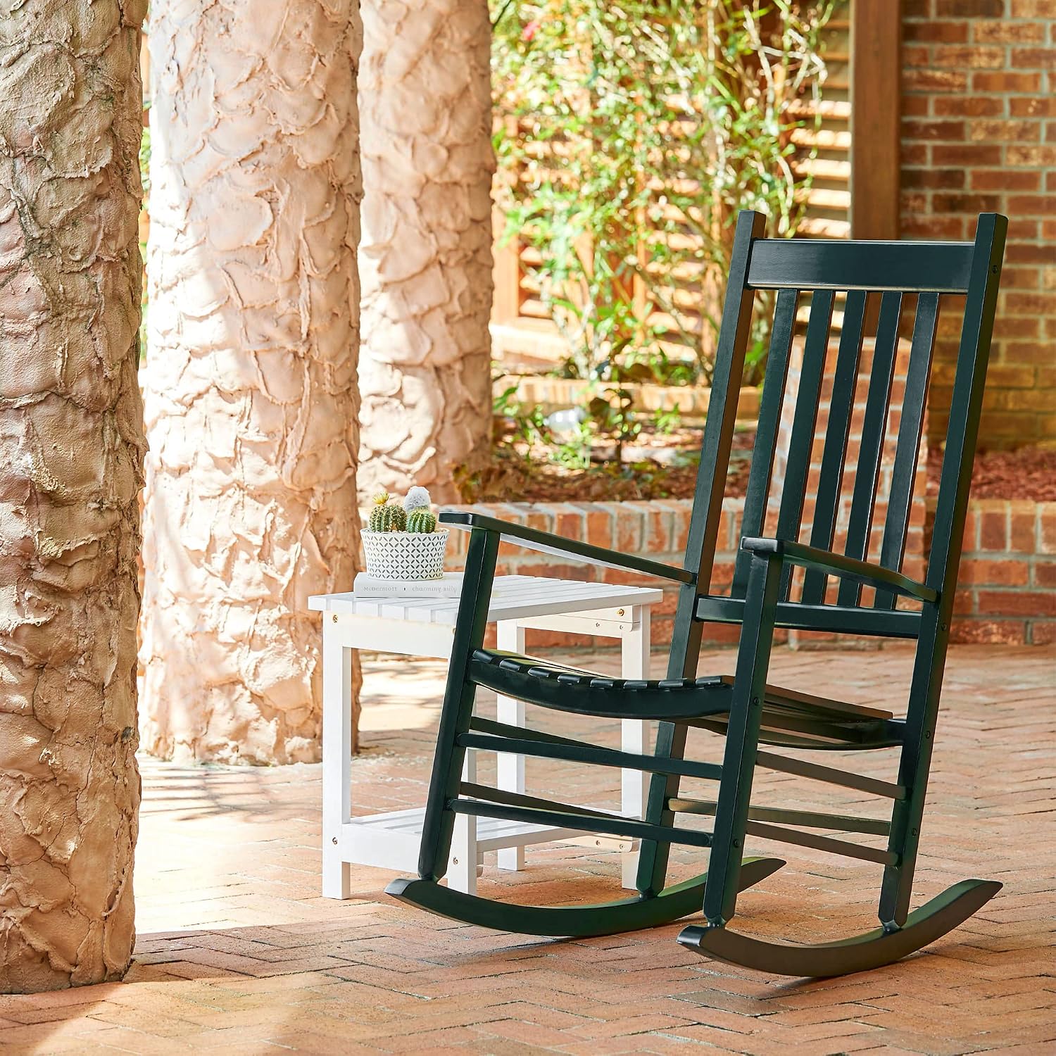 Shine Company 4332WT Vermont Porch Rocker, White (2nd Gen)