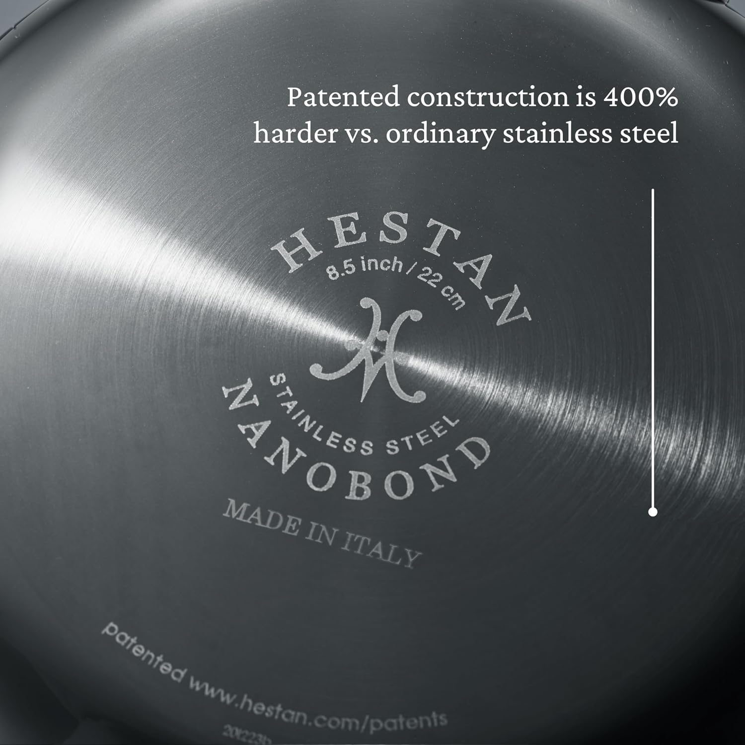 Hestan NanoBond Molecular Titanium Stainless Steel 10-Piece Cookware Set - PFAS-Free - Induction Compatible, Dishwasher Safe