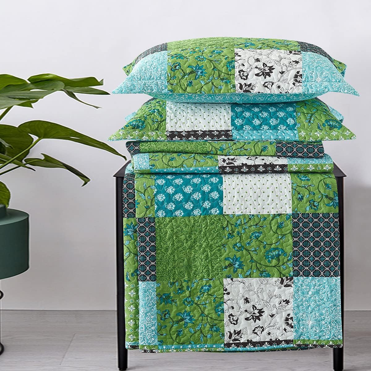 Royal Hotel Ayat Birds Oversized Coverlet Set Queen Size – Luxury Queen Quilt Bedspread, All Season Soft Filled Quilts