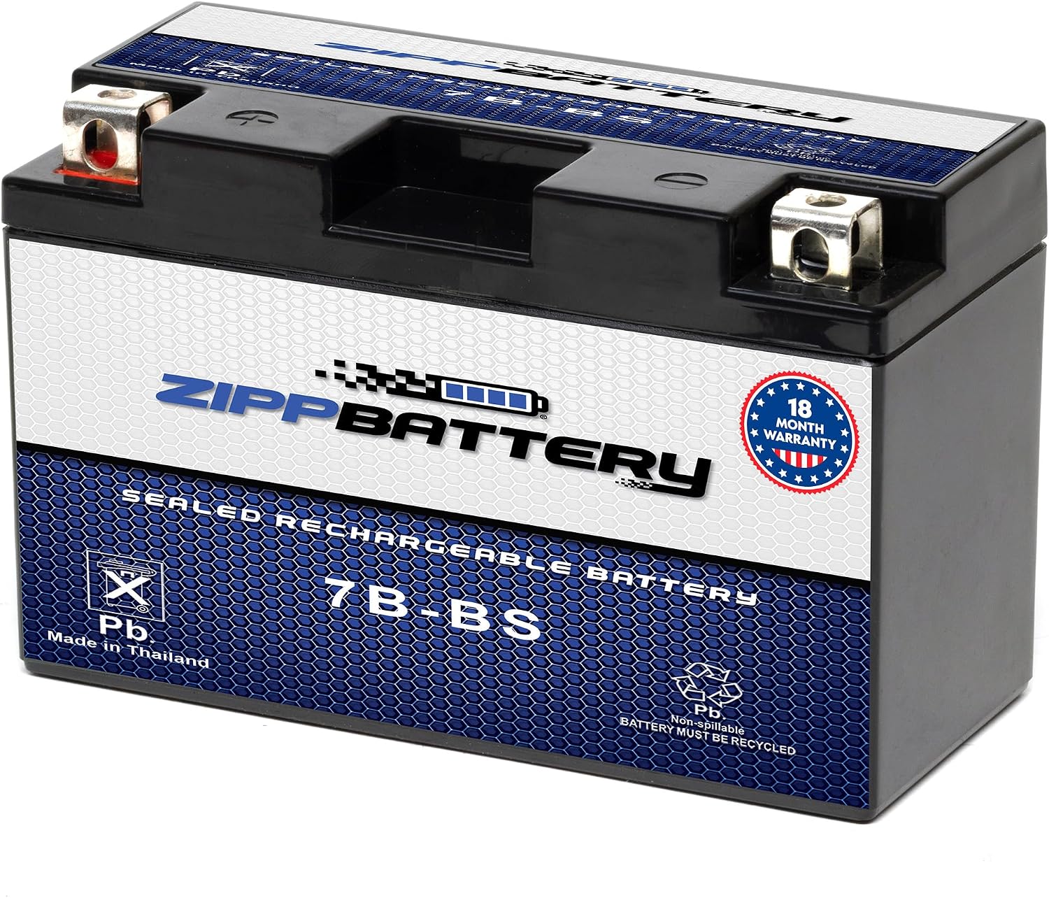 ZIPPBATTERY YTX30L-BS 12V 385 CCA AGM – Maintenance-Free 30Ah Battery for Harley, ATV, UTV, Jet Ski – T3 Nut & Bolt Terminal – Fits Harley Road King, Polaris Sportsman 850, Can-Am Outlander
