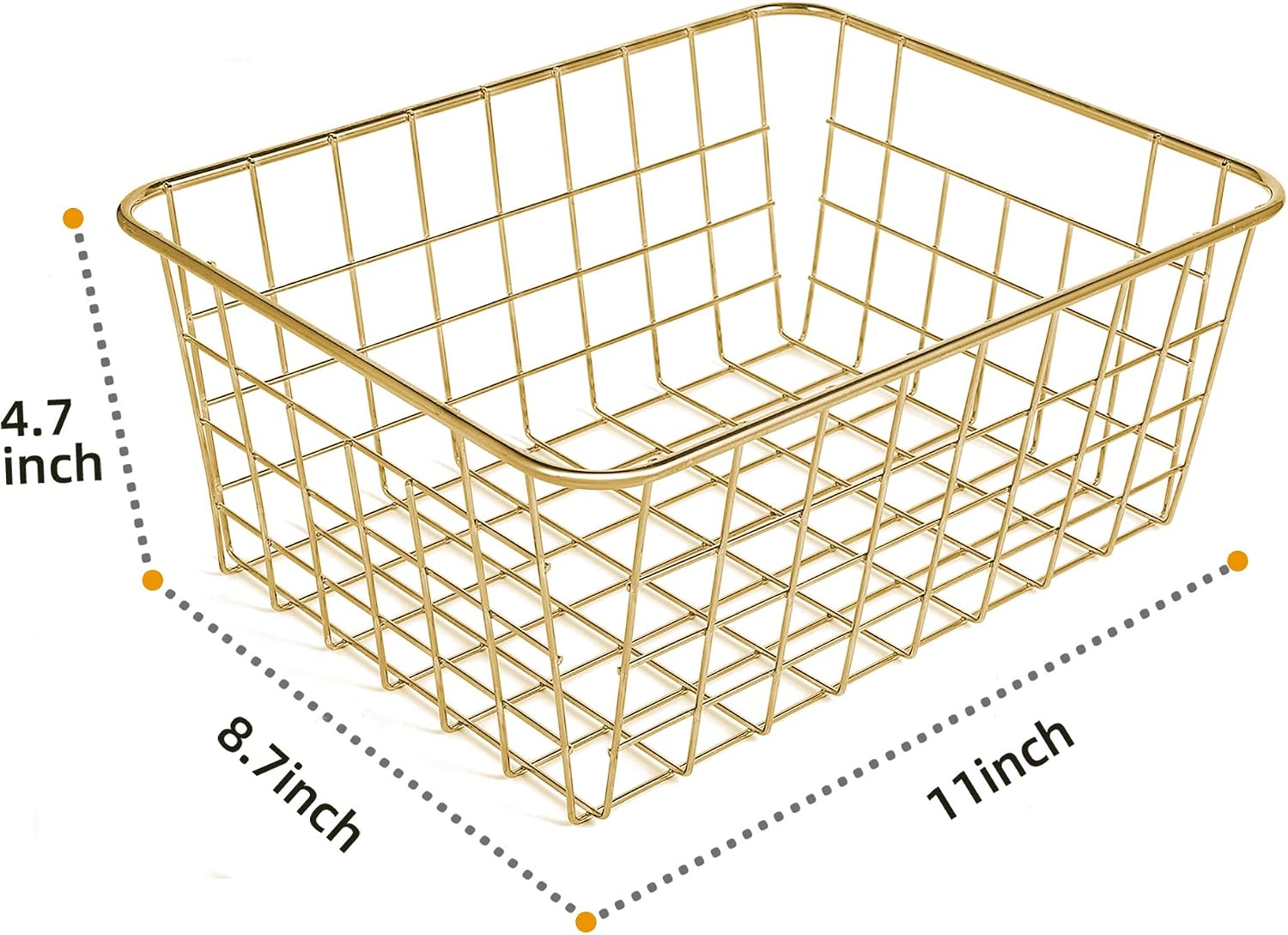 Wire Baskets for Organizing 4 Pack Pantry Baskets For Storage 11x8.7x4.7in