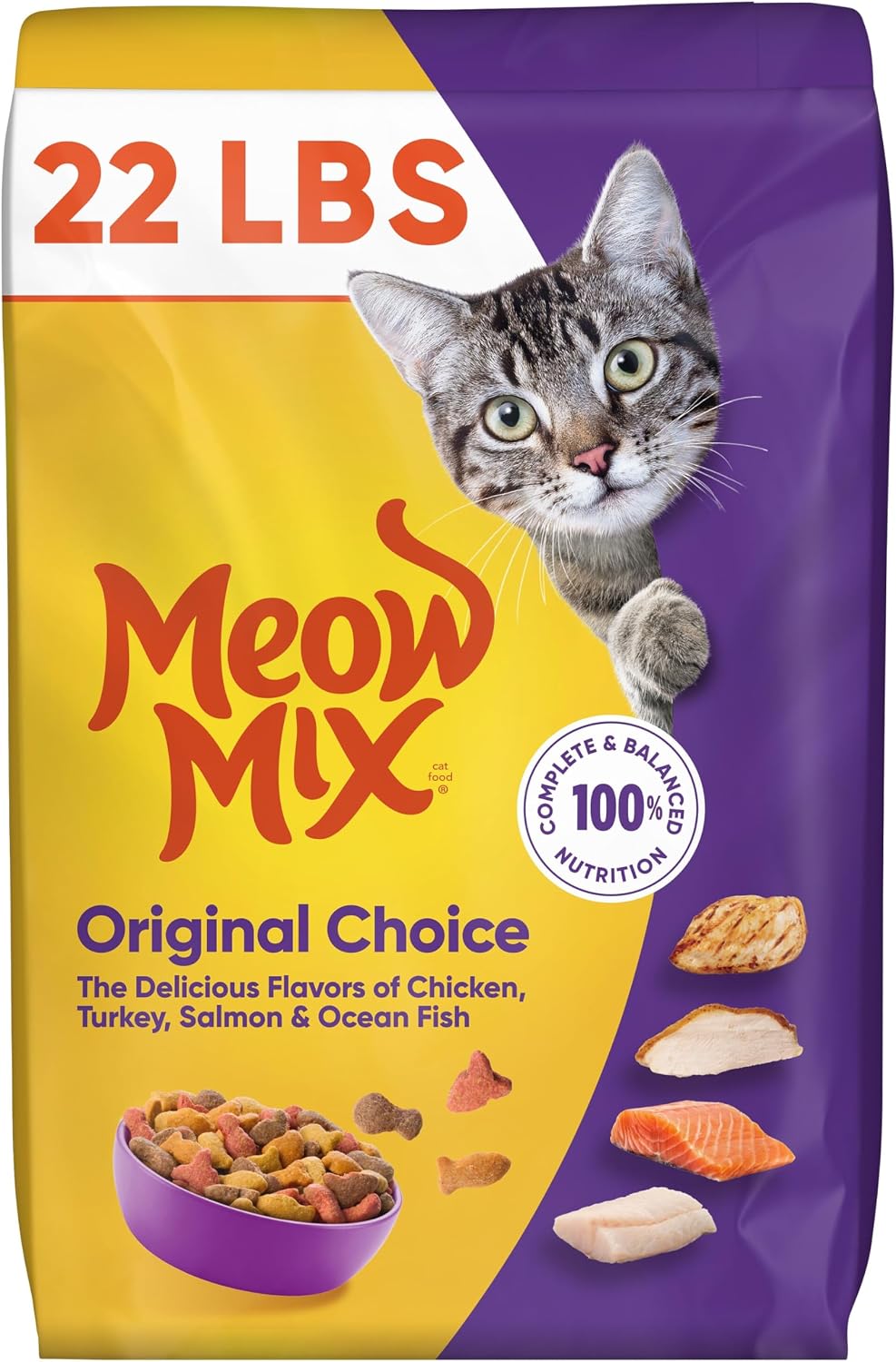 Meow Mix Original Choice Dry Cat Food, 6.3 Pound Bag