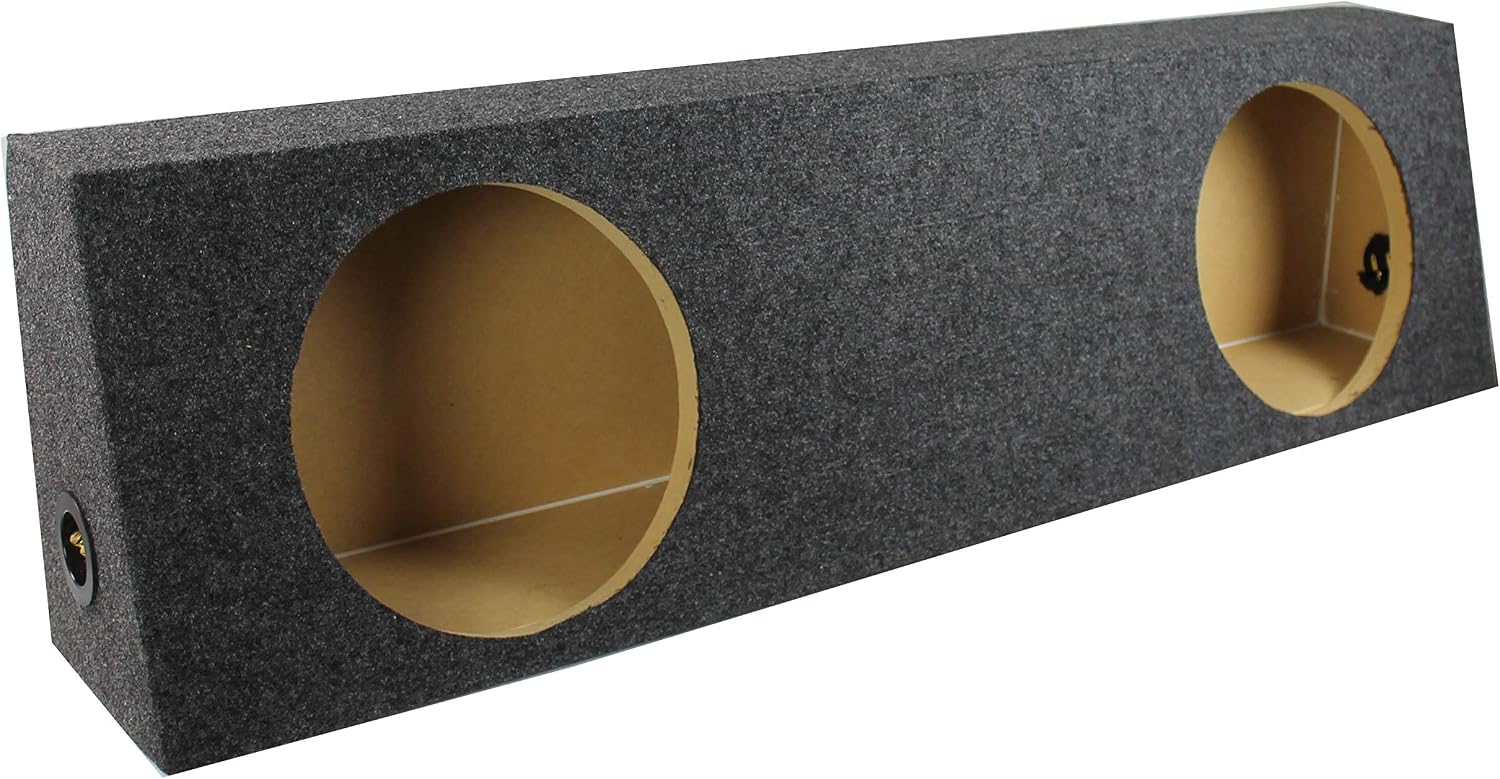 Q Power QBomb Single 12 Inch Vented Subwoofer Sub Box with Black Bedliner Spray
