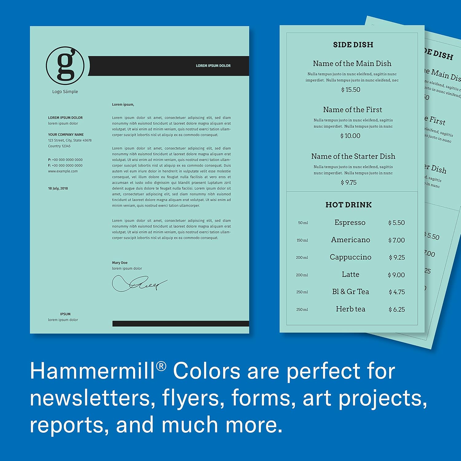 Hammermill Colored Paper, 20 lb Ivory Printer Paper, 8.5 x 11 - Made in the USA, Pastel Paper, 103176R - 1 Ream (500 Sheets)