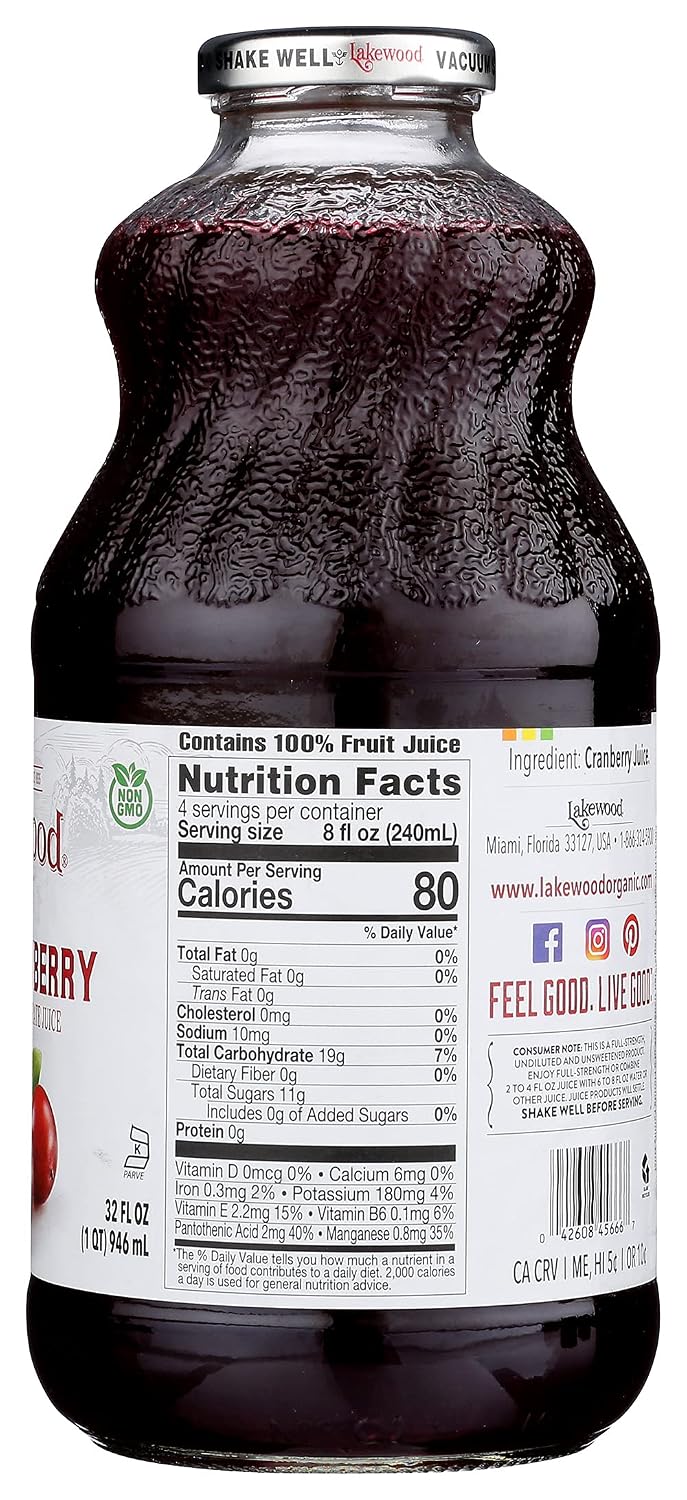 Lakewood, Juice Black Cherry Pure, 32 Fl Oz