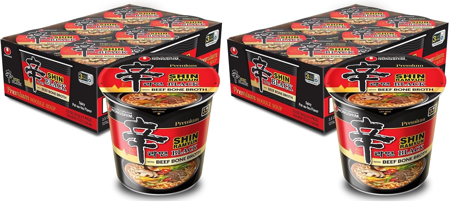 Nongshim Shin Noodle Ramyun, Gourmet Spicy Picante, 4.2-Ounce Packages (Pack of 16)