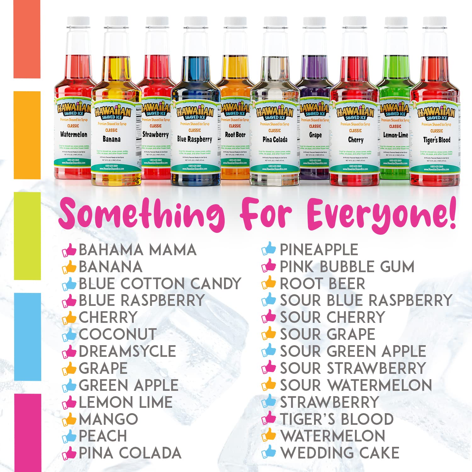 Hawaiian Shaved Ice Blue Raspberry Syrup - Made Nut Soy Dairy Free in the USA - Flavor Fluffy Shaved & Crunchy Snow Cone - Shelf Stable After Opening - Makes 8 Servings - 16 ounces