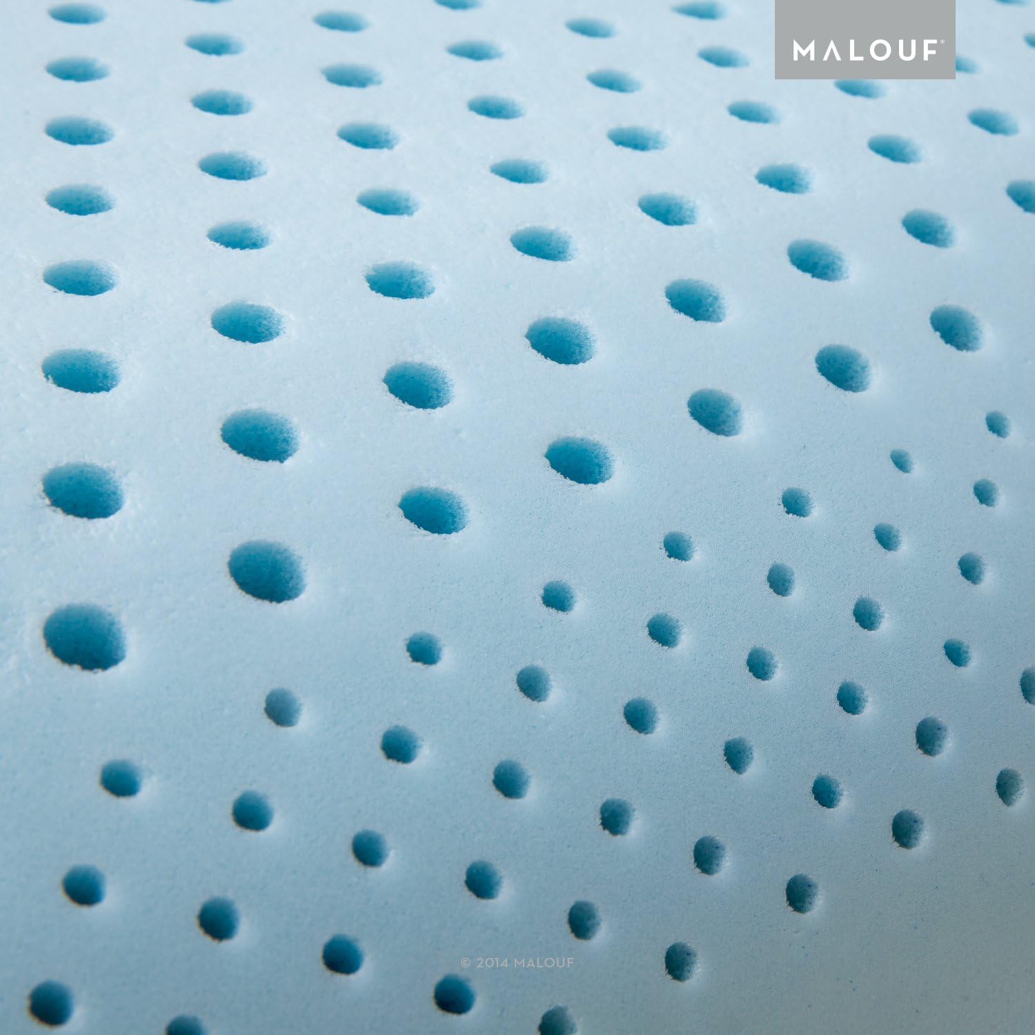 MALOUF Zoned Dough Gel-Infused Memory Foam Bed Pillow-5-Year U.S. Warranty-Queen-Mid Loft, Queen Mid Loft