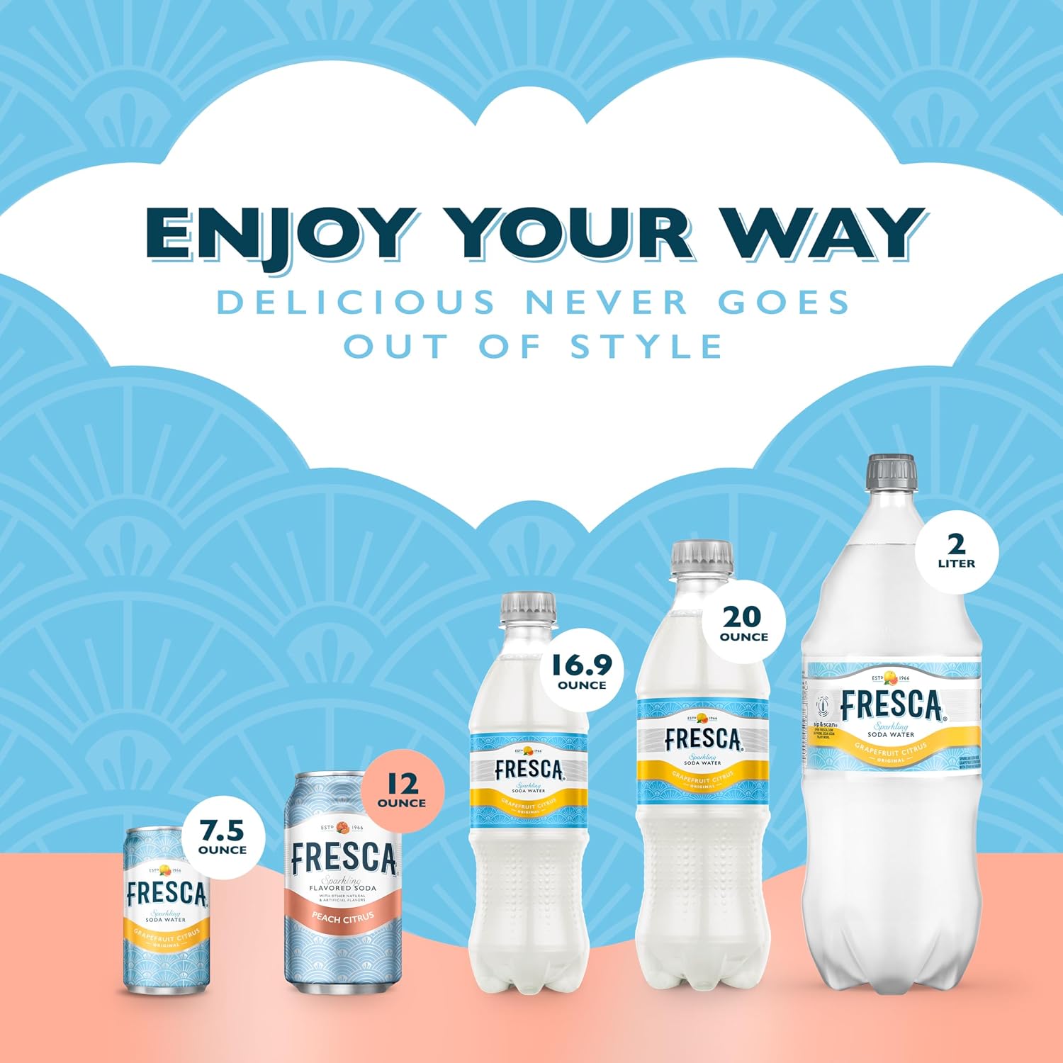 Fresca Peach Soda Soft Drink Fridge Pack Cans, 12 fl oz, 12 Pack