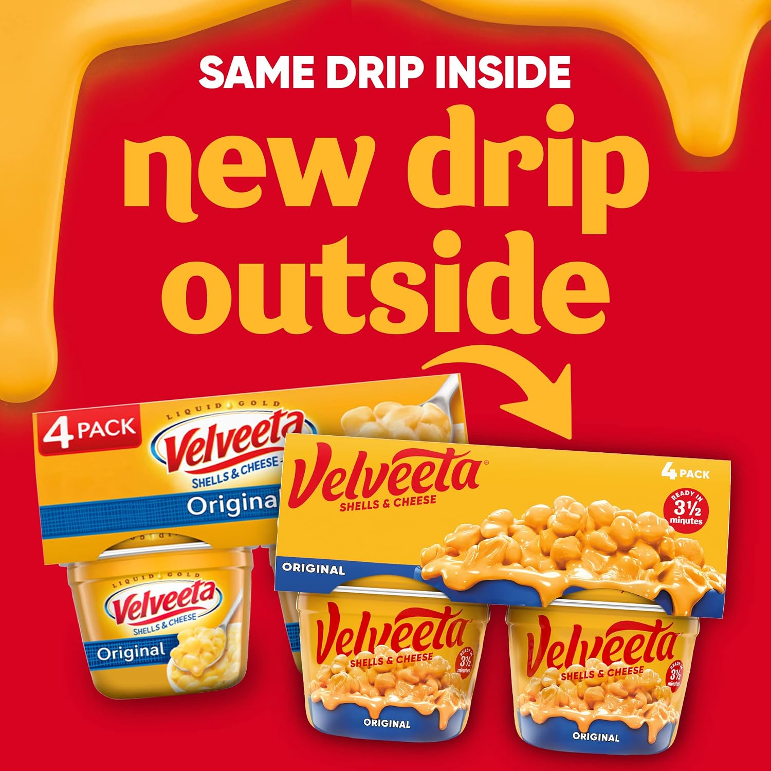 Velveeta Shells and Cheese Mac and Cheese Dinner, 8 Cups, Original, 2.39 oz | for Easy Snacks or Dinner Sides MADE WITH REAL CHEESE