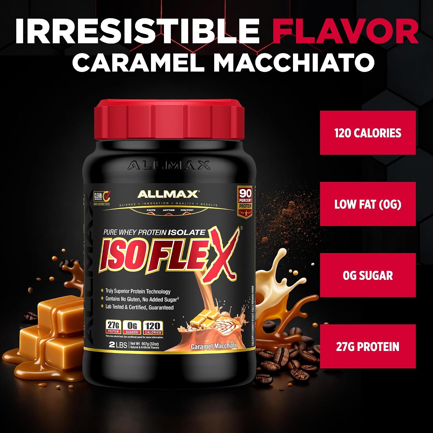 ALLMAX ISOFLEX Whey Protein Isolate, Chocolate Peanut Butter, 5 lb