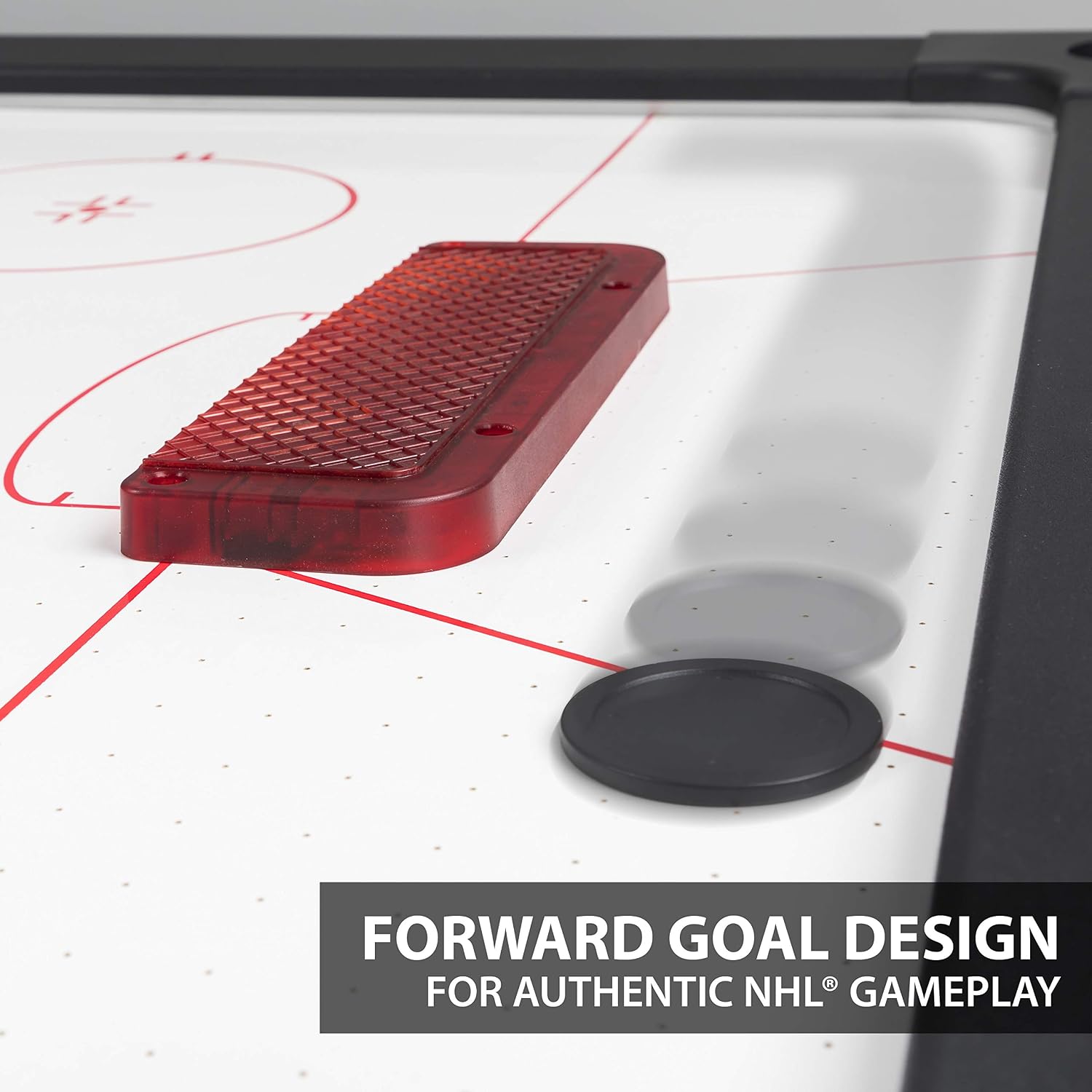 NHL 84" Air Hockey Tables - New York Rangers, Boston Bruins, Detroit Red Wings - Wrap-Around Goal; LED Scoring; 4 Pucks & Pushers | Wrap-Around Goal
