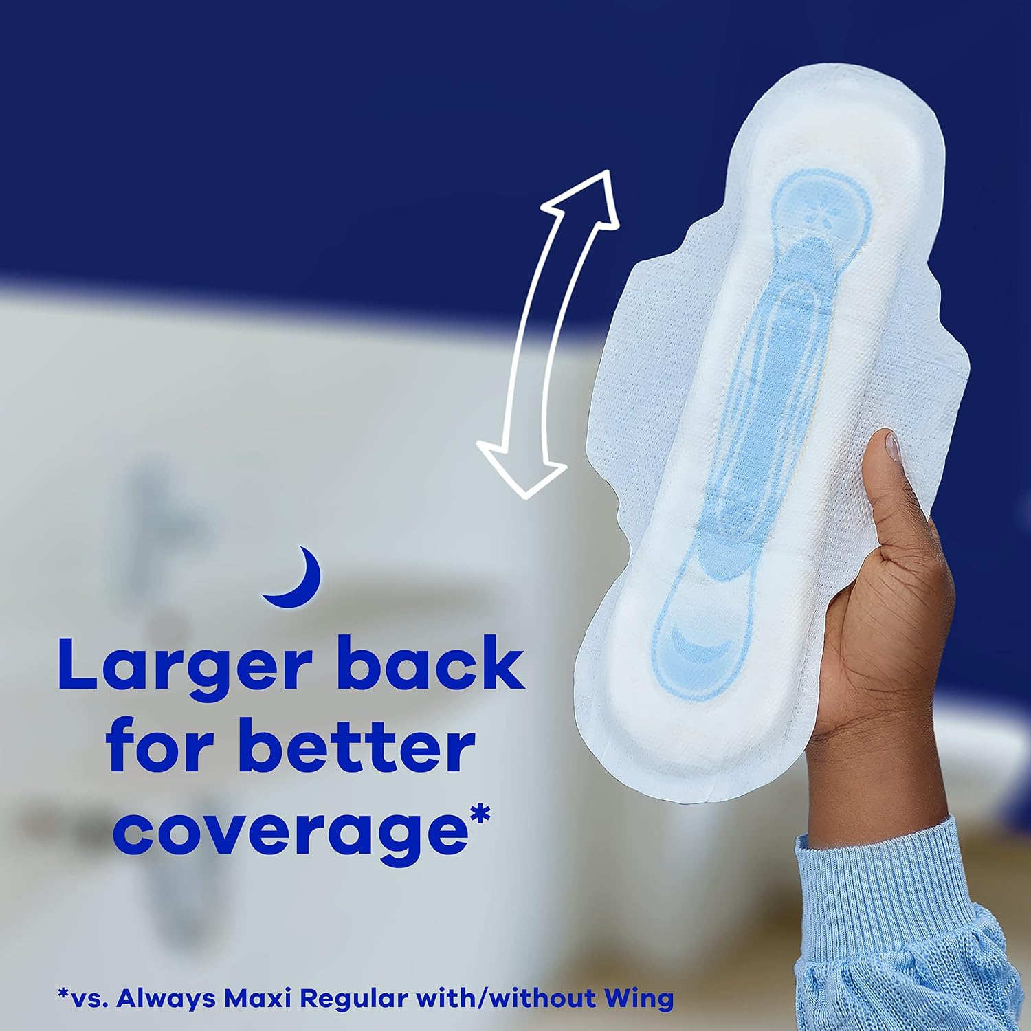 Always Maxi Overnight Pads with Wings for Women, Size 5, Extra Heavy Overnight Absorbency, Unscented, 36 Count