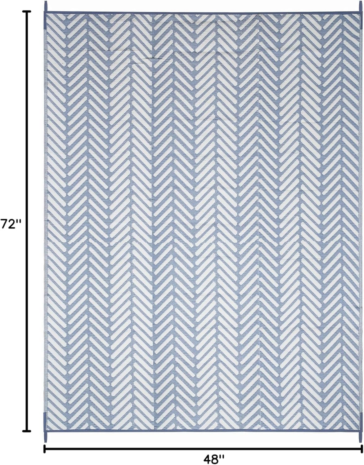 FH Home Outdoor Camping Rug - Waterproof, Fade Resistant, Reversible - Premium Recycled Plastic - Striped - Large Patio, Deck, Sunroom