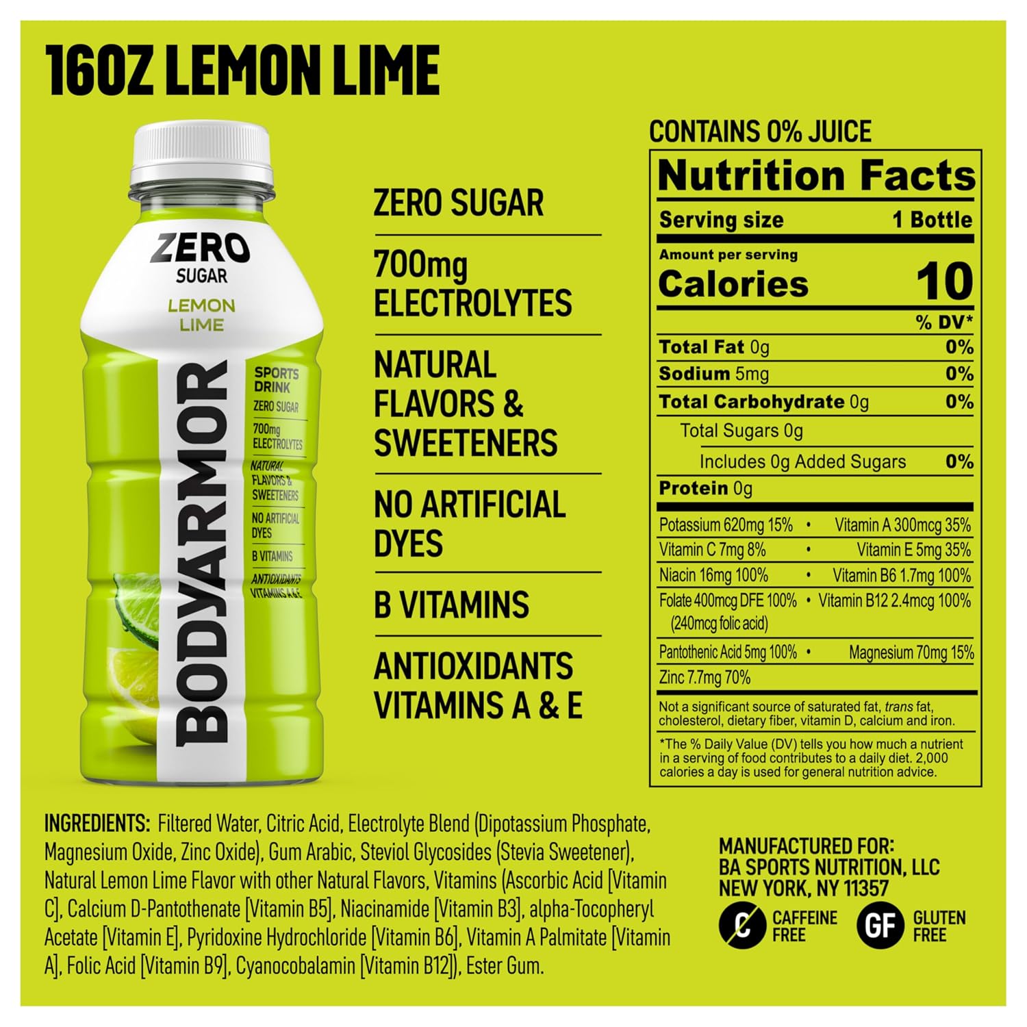 BODYARMOR LYTE Sports Drink, Peach Mango Electrolyte Drink, 12 Oz (8 Pk)