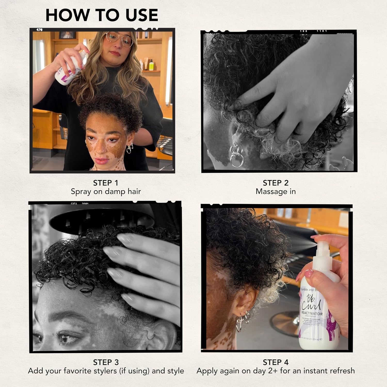 Bumble and bumble. Curl Reactivator Hair Mist | For Revived + Re-moisturized Coils, Curls, Waves | Anti Frizz | UV Protection| With Jojoba
