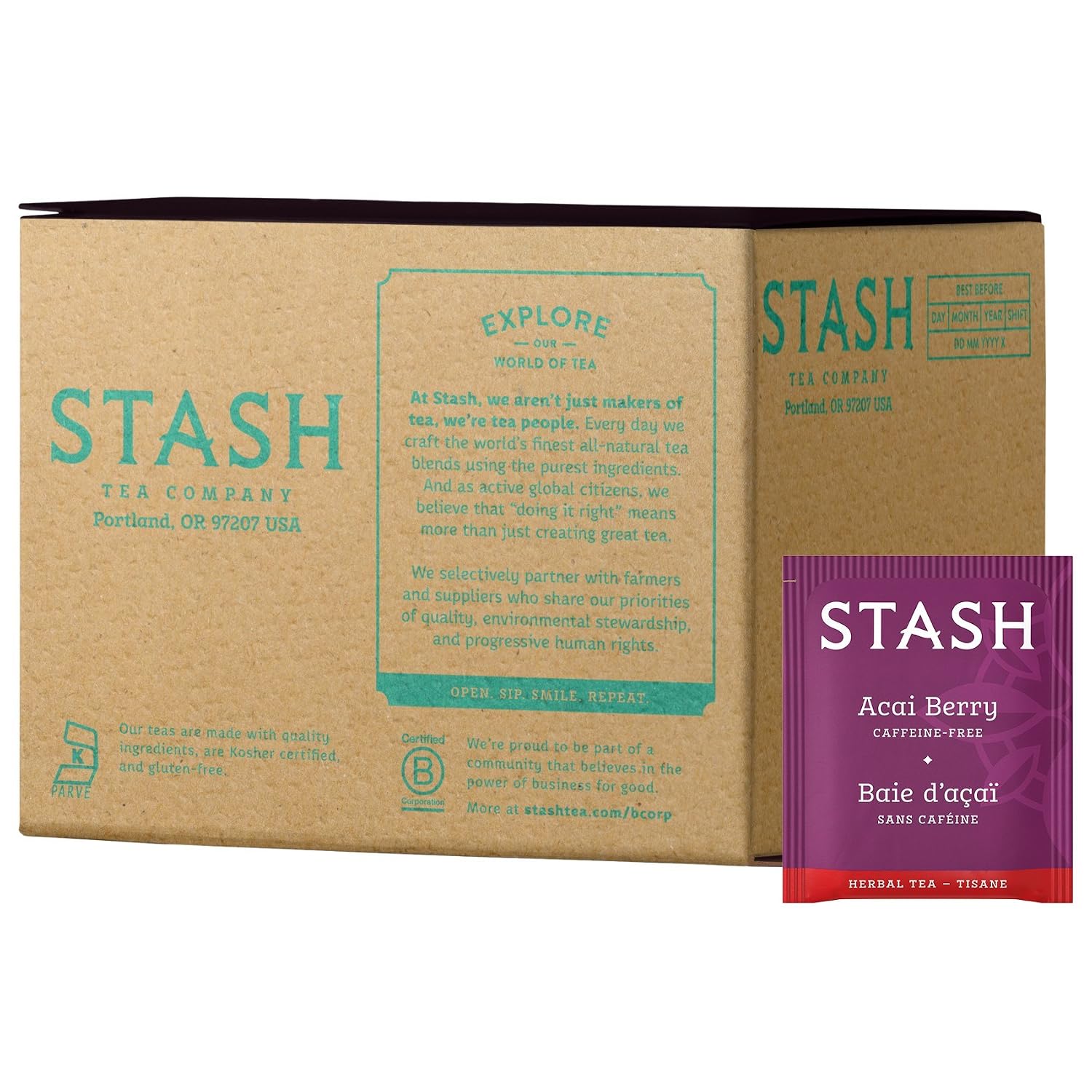 Stash Tea Premium Green Tea, Box of 100 Tea Bags