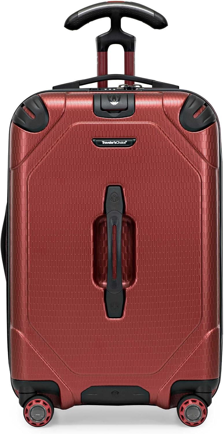 Traveler's Choice Maxporter II Polycarbonate Hardside Trunk with Spinner Wheels, Navy, 31-Inch Large Trunk