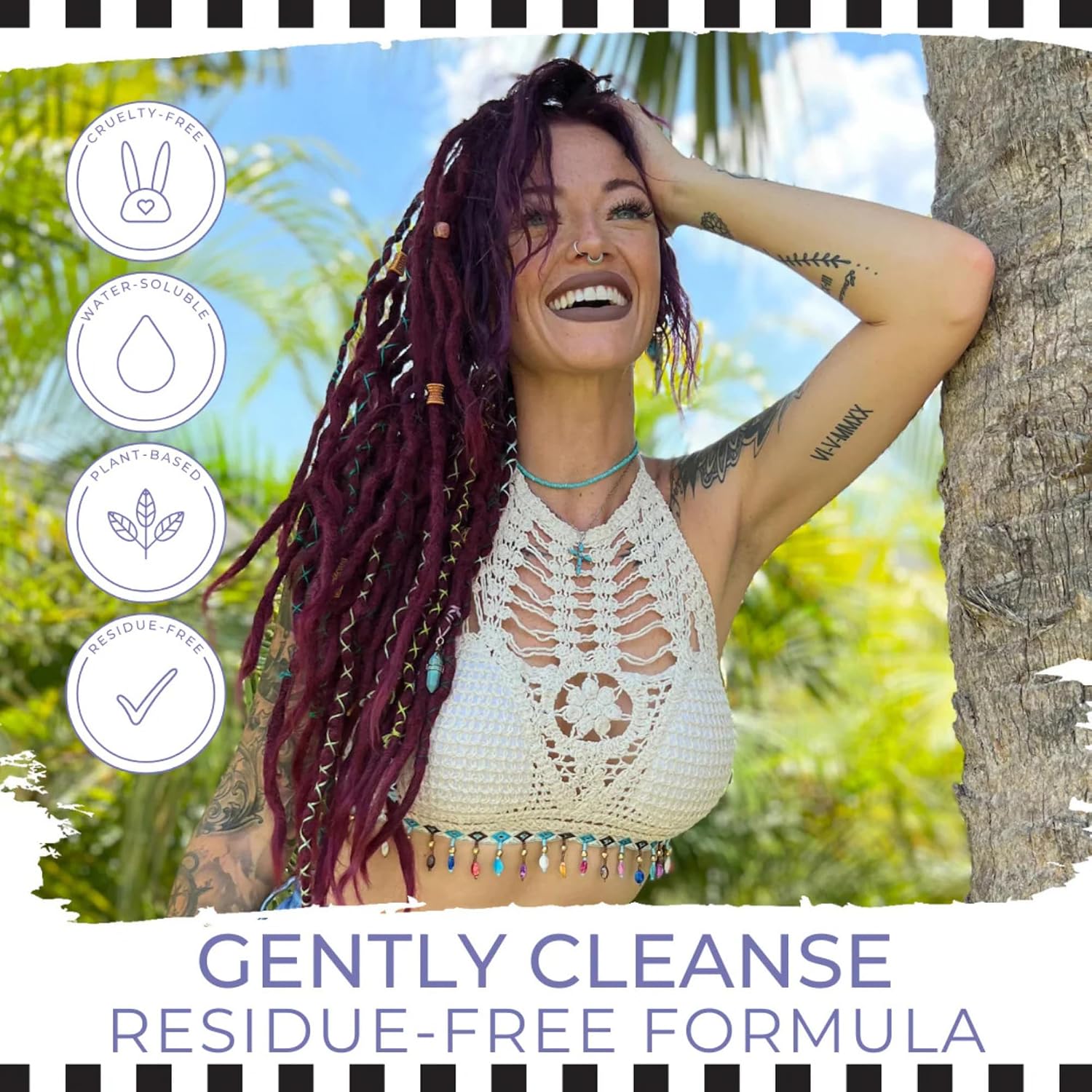 Dollylocks Cleansing Rinse-free Shampoo Spray | Removes Build-up + Moisturizes | Plant-Based Residue-free Vegan | Locs, Braids, Hair Extensions