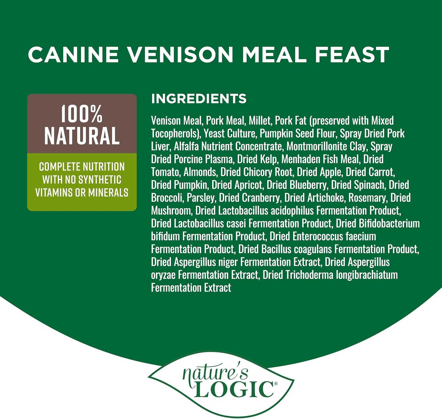 NATURE'S LOGIC Dry Dog Food - Beef Meal Feast Dry Kibble, 13 lb