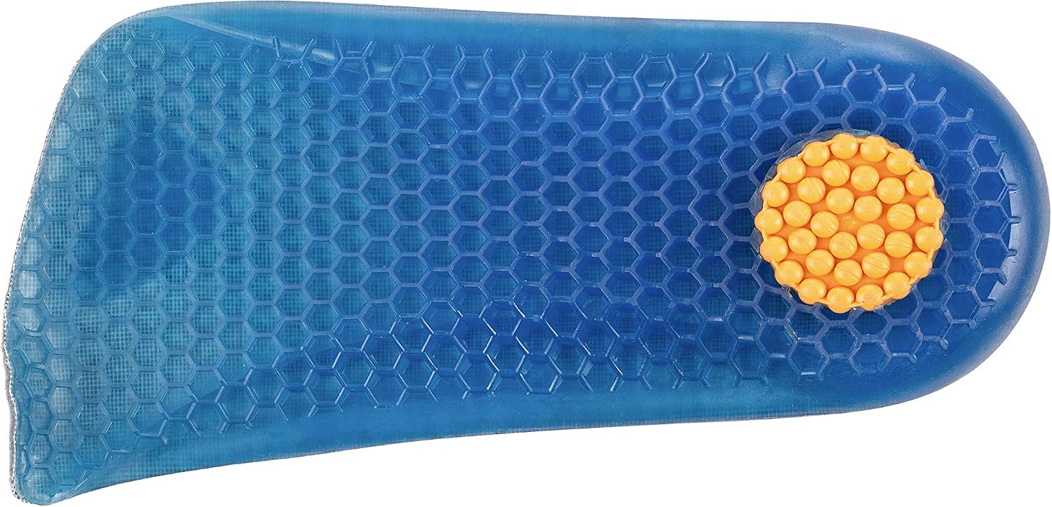 Honeycomb Gel Half Insole for Women - 1/2 inch Taller Height Increase Heel Lift Cushion Insert - Leg Discrepancy Balancer