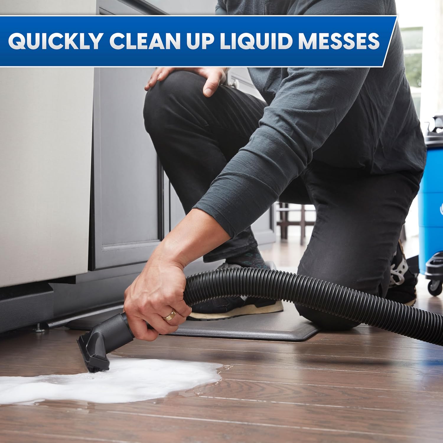 Vacmaster VOC809PF 8-Gal 4 Peak HP Utility Wet/Dry Vacuum Blue