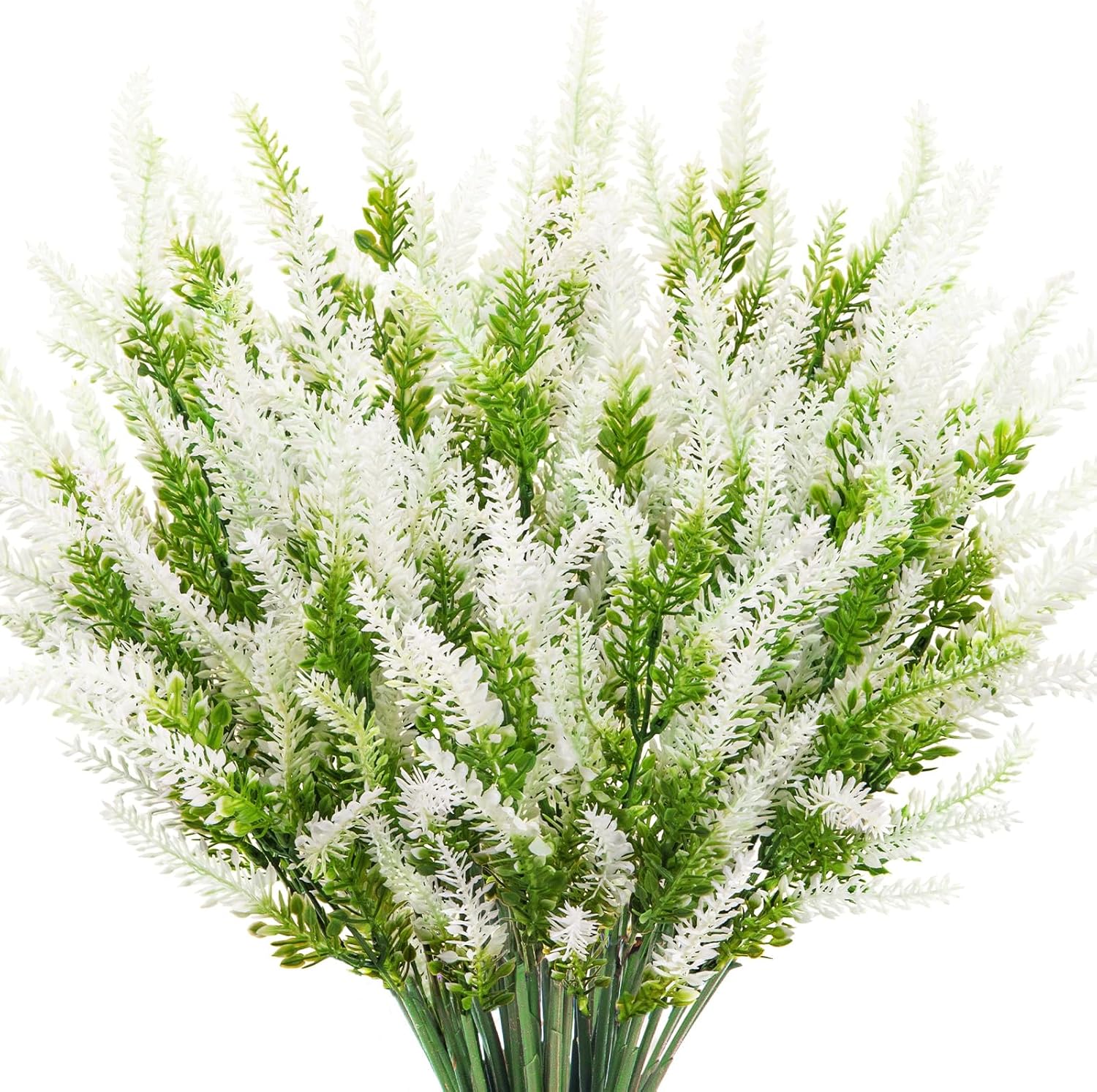 10 Bundles Fake Flowers Artificial Lavender Plants, Purple