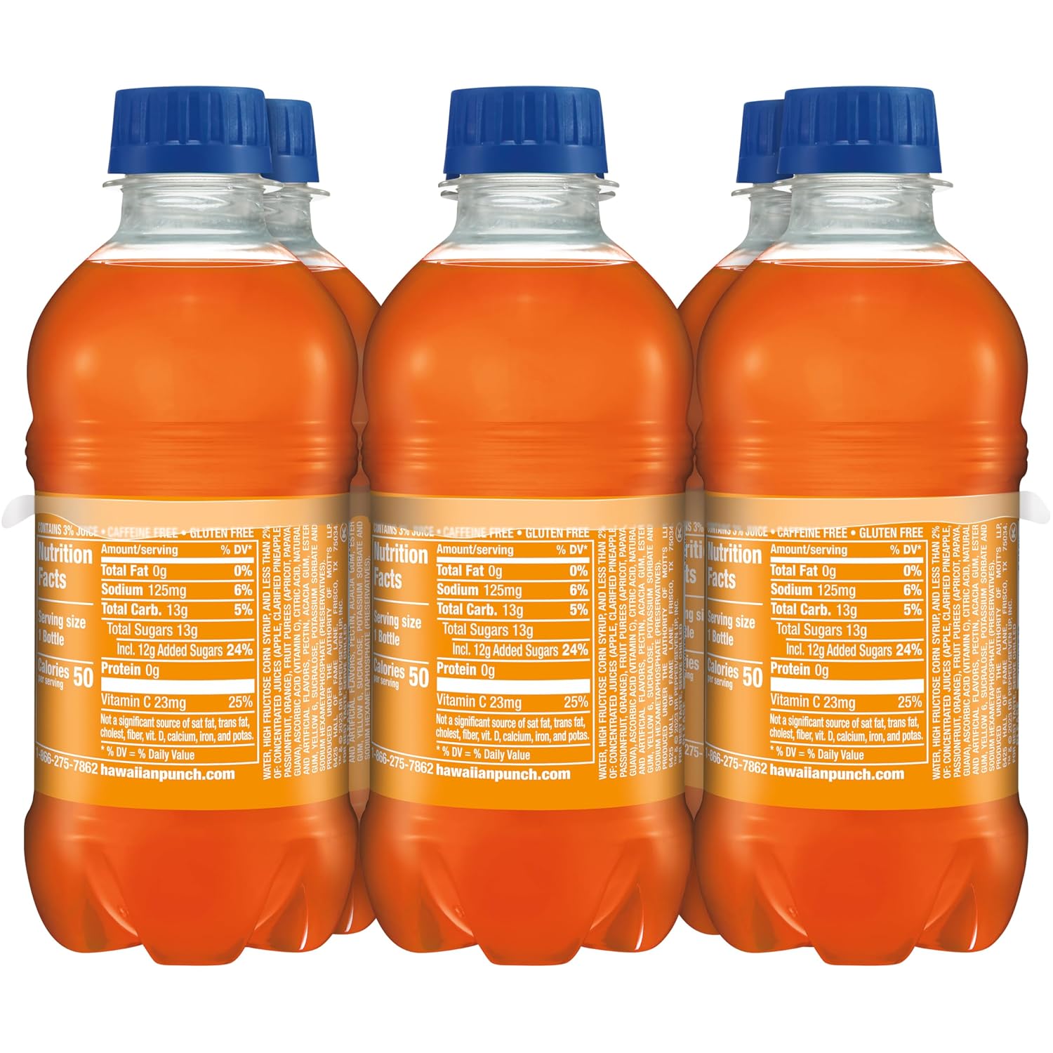 Hawaiian Punch Polar Blast Fruit Juice Drink, 10 Fl Oz Bottles, 24 Count (4 Packs Of 6), Ready-to-drink, On-the-go, Caffeine-free, Carbonation-free, Gluten-free, Excellent Source Of Vitamin C