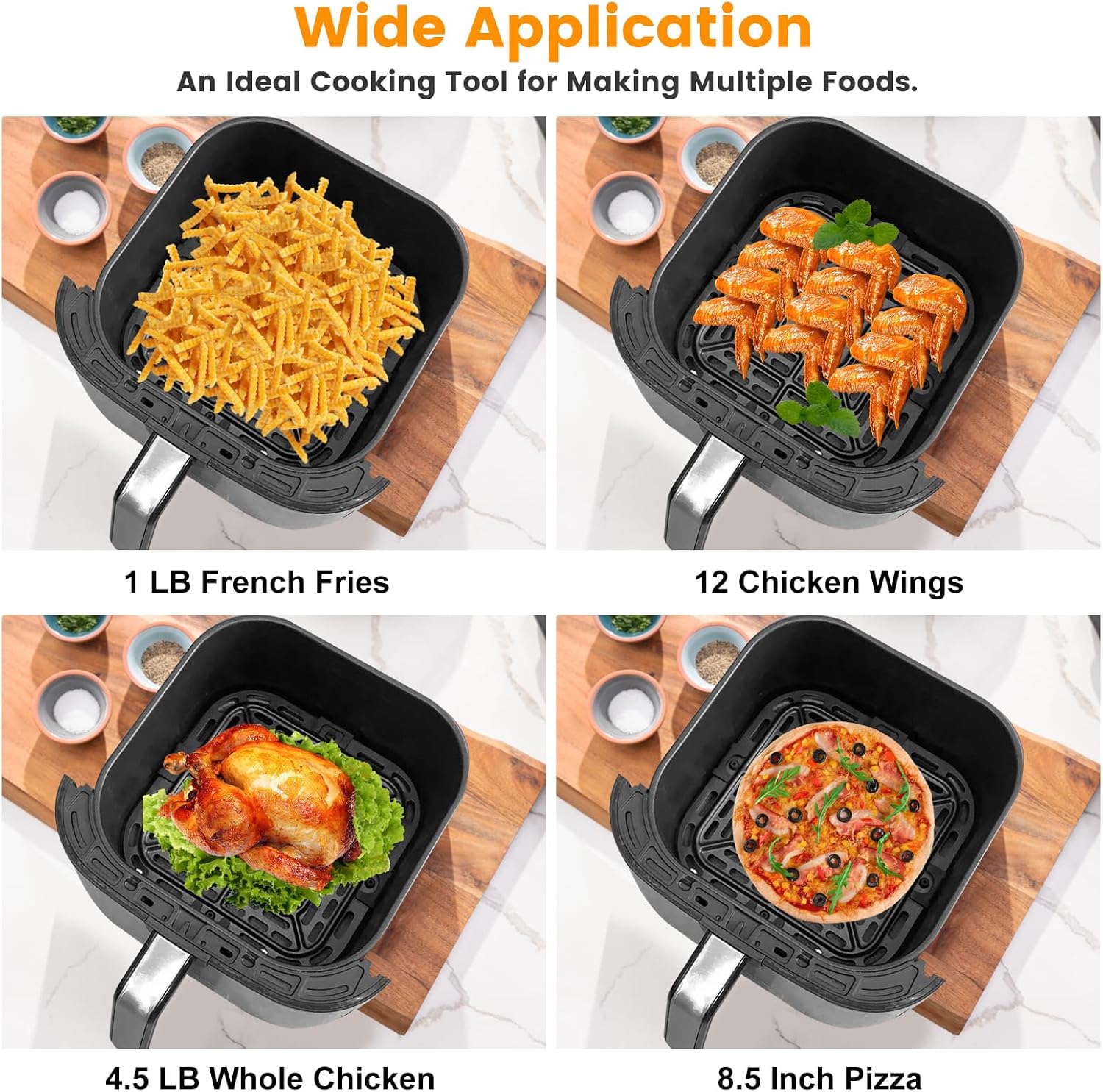 GXF Air Fryer Grill Pan for Instant Pot Vortex Plus 6 in 1 5.7QT 6 QT Gourmia GAF735 6 QT Air Fryer