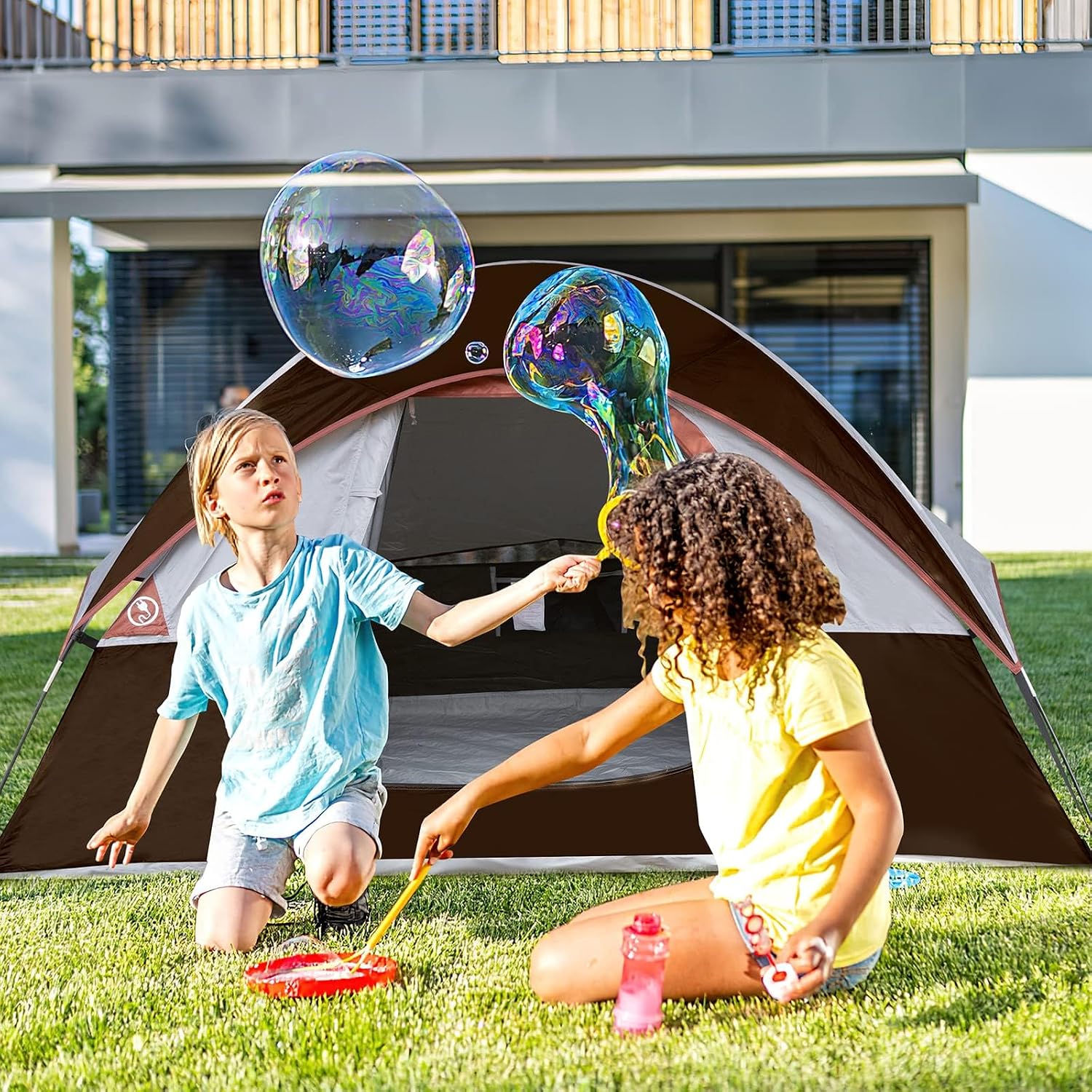 Camping Tent 2-4 Person, Waterproof Windproof Tent with Rainfly Easy Set up-Portable Dome Tents for Camping…