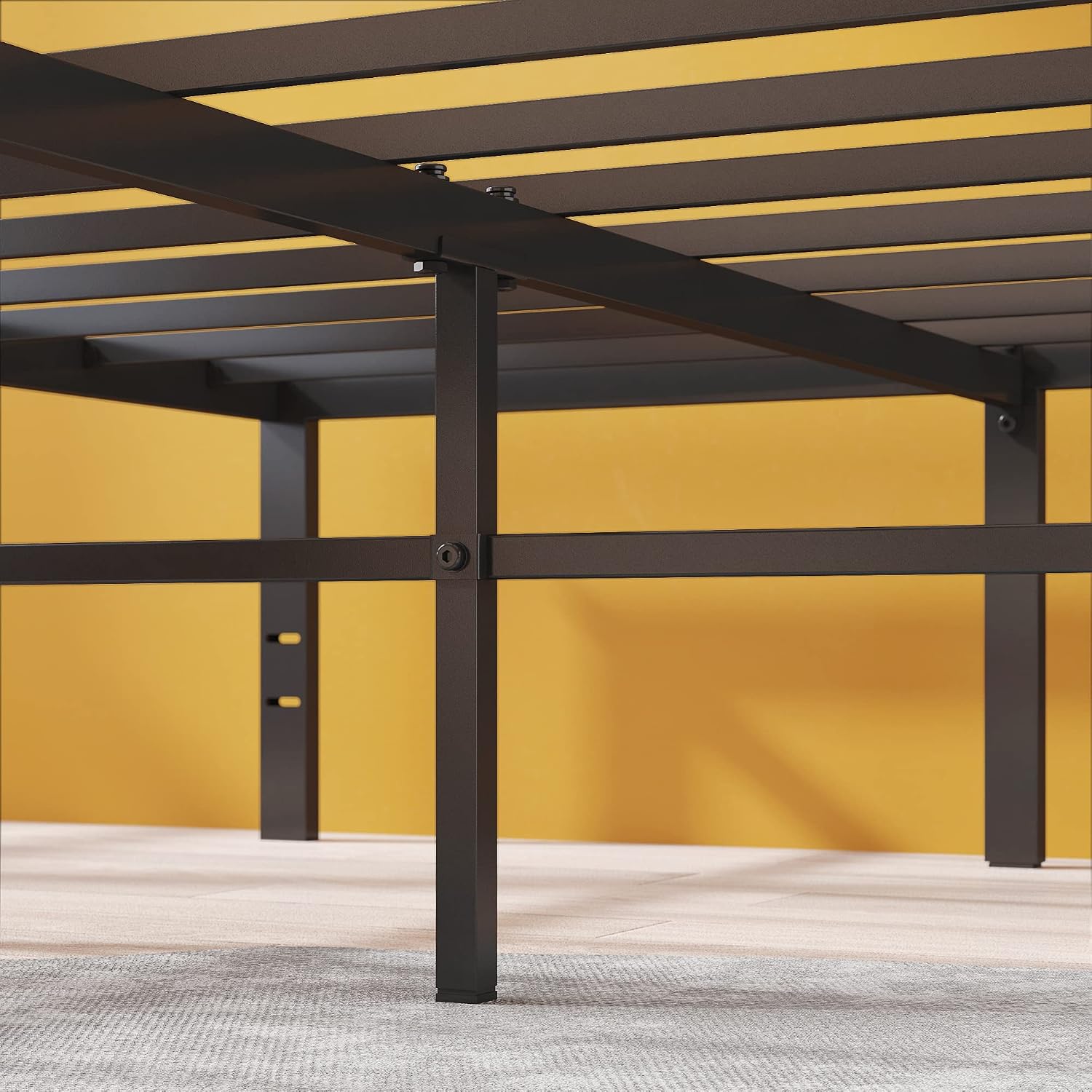 ZINUS Van 16 Inch Metal Platform Bed Frame / Steel Slat Support / No Box Spring Needed / Easy Assembly, Full