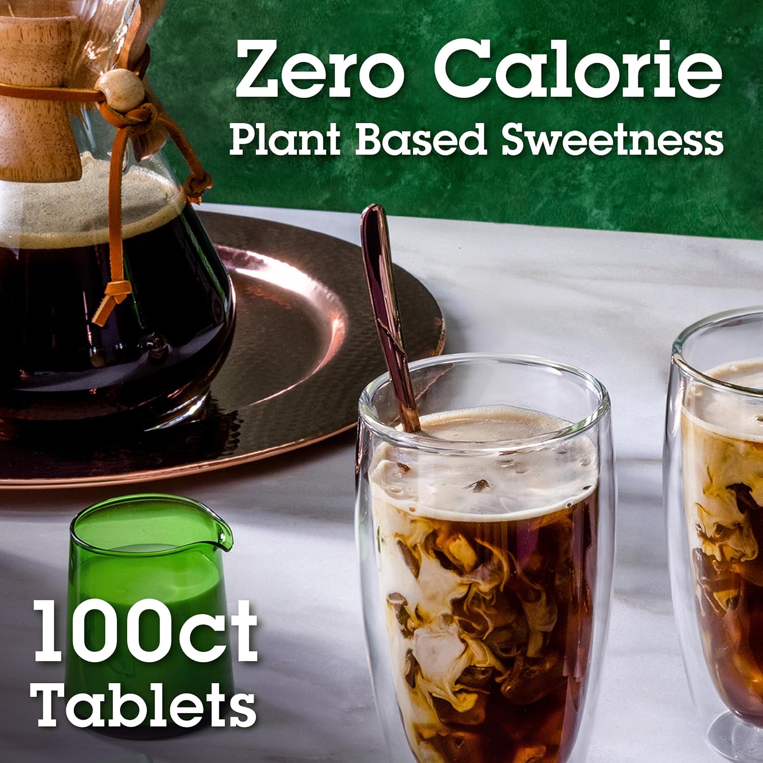 Stevia In The Raw, Stevia Sweetener Tablets, 100 Ct, Zero Calorie | Stevia Sugar Substitute, No Erythritol or Artificial Flavors, Vegan, Gluten Free, Kosher, Low Glycemic Index