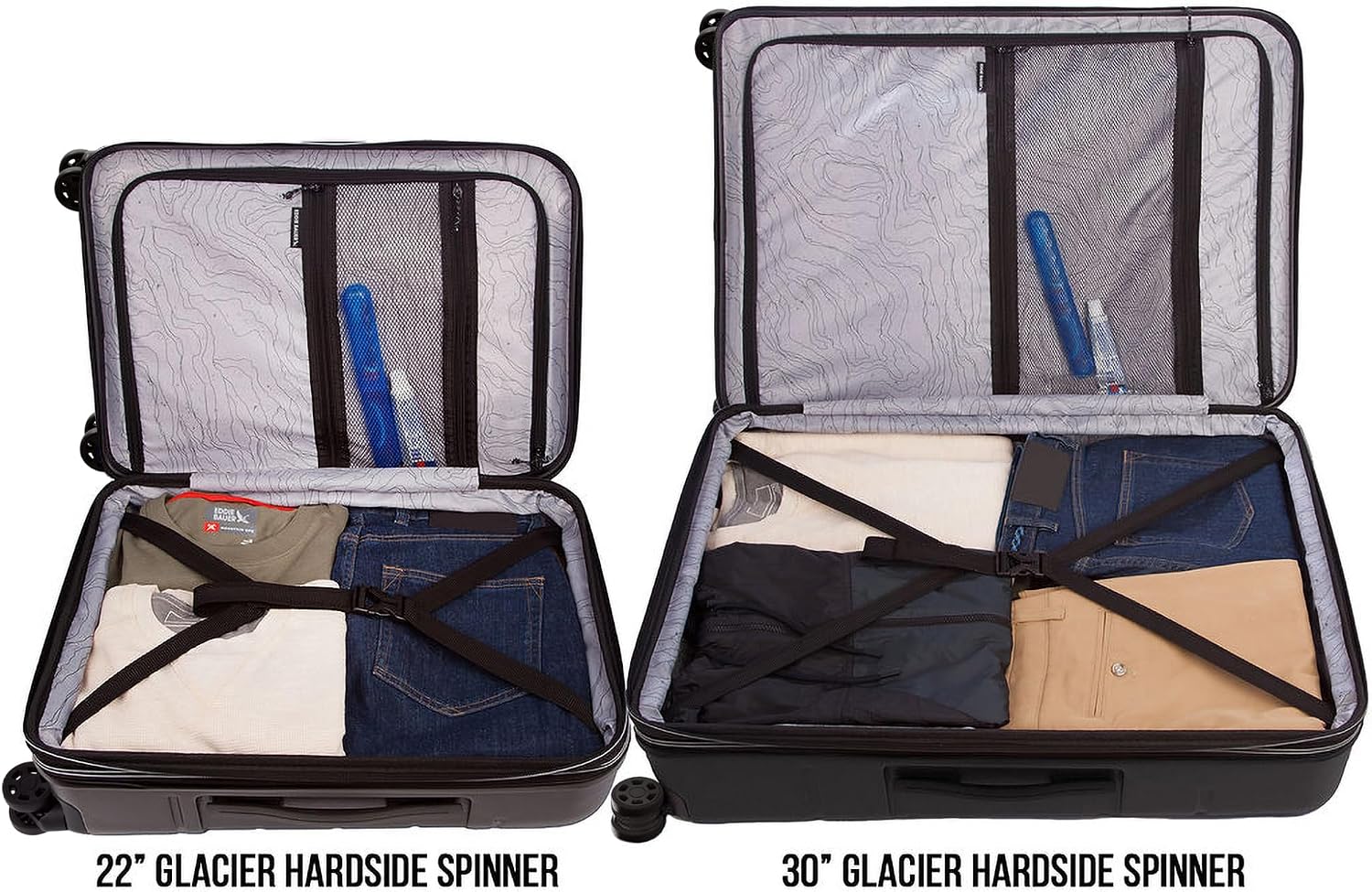 Eddie Bauer Glacier Checked 30" Luggage | Hardside | Spinner Wheels | Expandable | Lightweight | Travel Essentials - Sprig Green