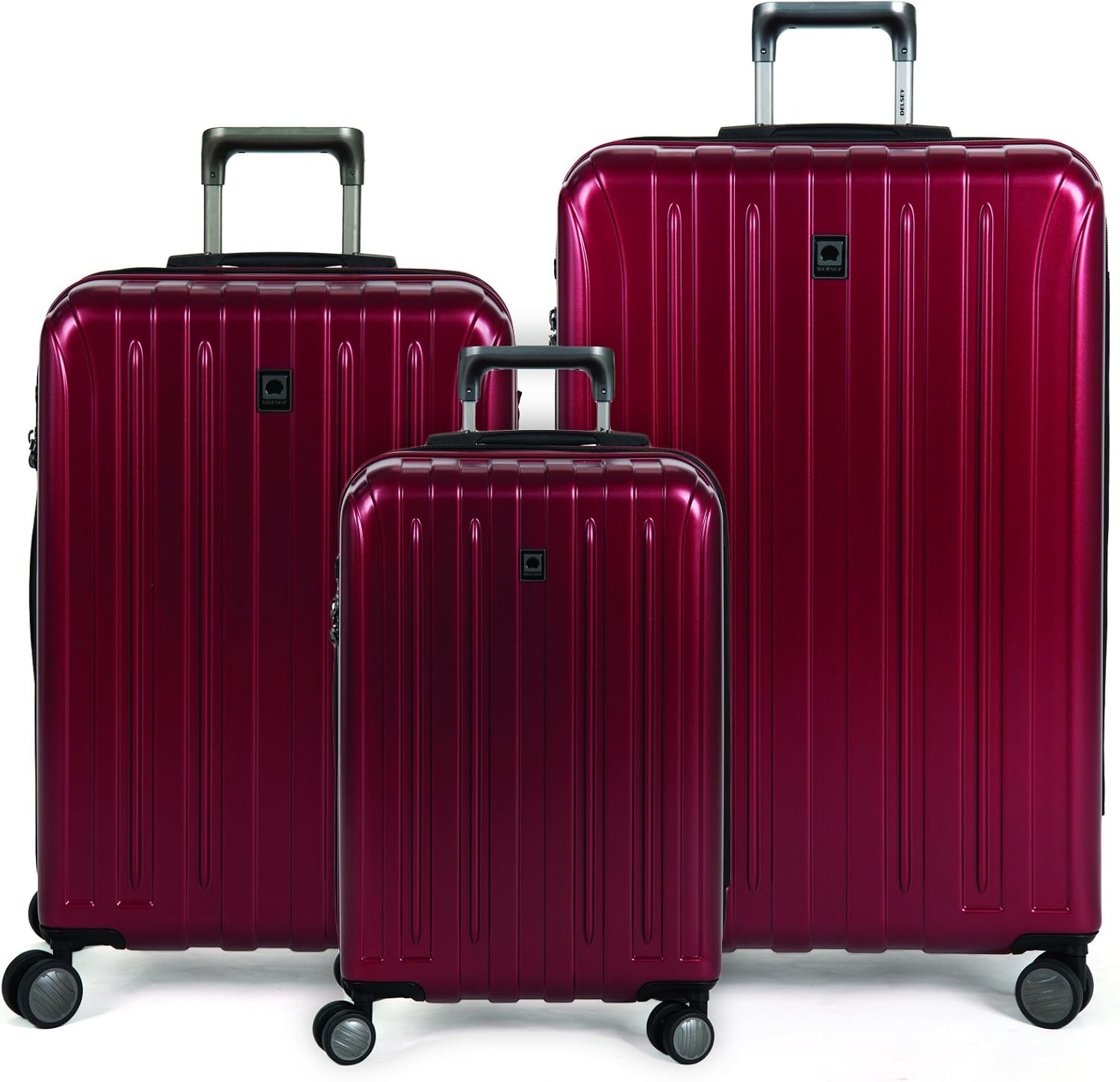 DELSEY PARIS Titanium Hardside Expandable Luggage with Spinner Wheels Carry-On Luggage, Graphite, Carry-On 19 Inch
