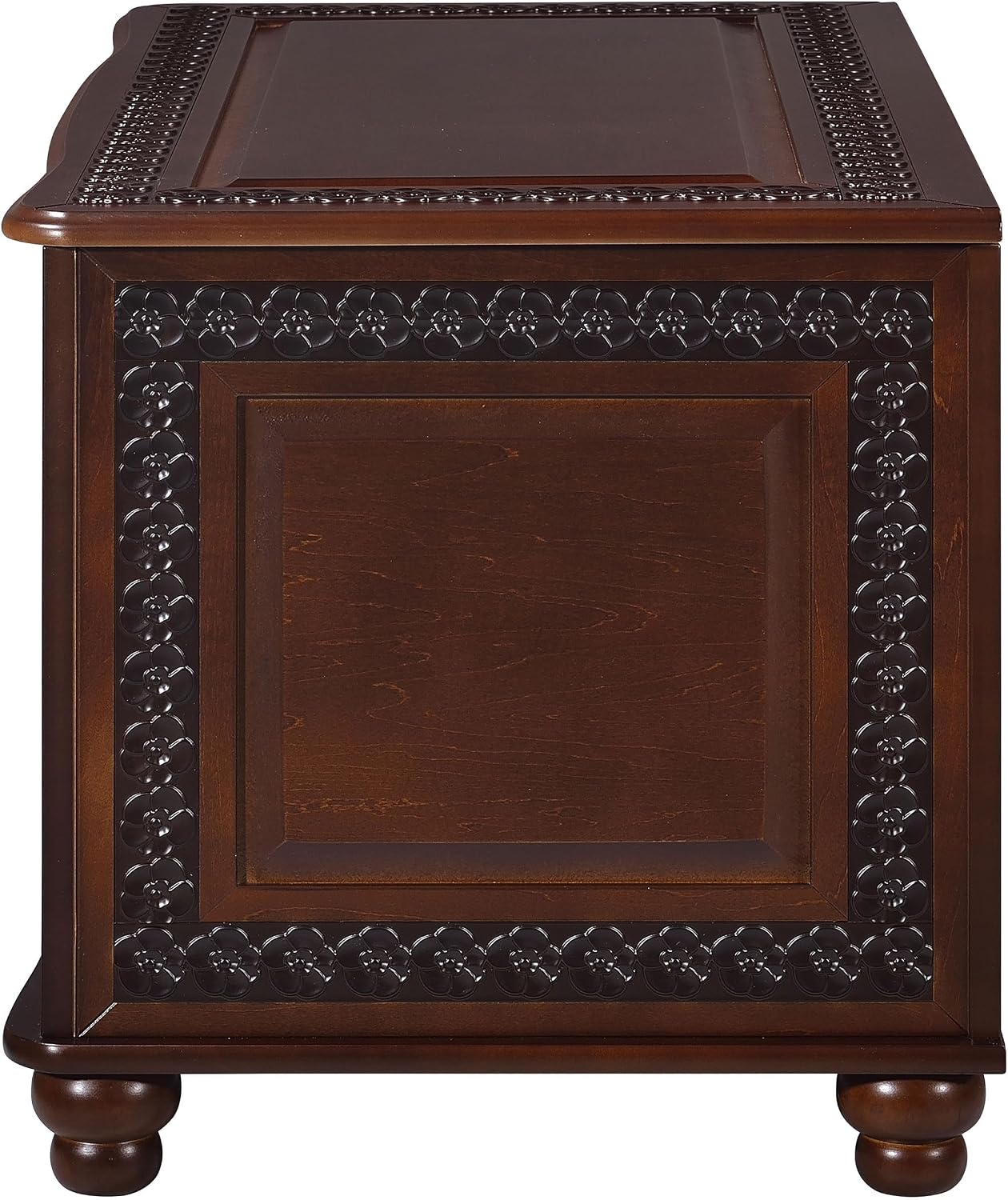 BOWERY HILL 40" x 21" Traditional Wood Cedar Blanket Chest, Flip Open Storage, Fully Lined with Cedar, for Bedroom/Living Room, in Deep Tobacco Finish