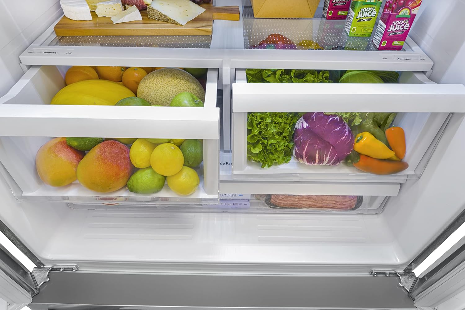 Winia French Door Bottom Mount Refrigerator 26 Cu Ft Stainless Steel