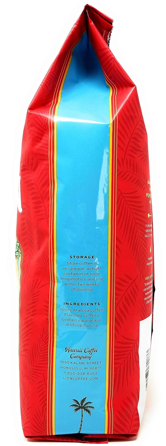 Lion Coffee 24K Gold Roast 100% Kona Whole Bean Coffee, Medium-Light Roast, A Taste of Aloha - 7 Ounce Bag