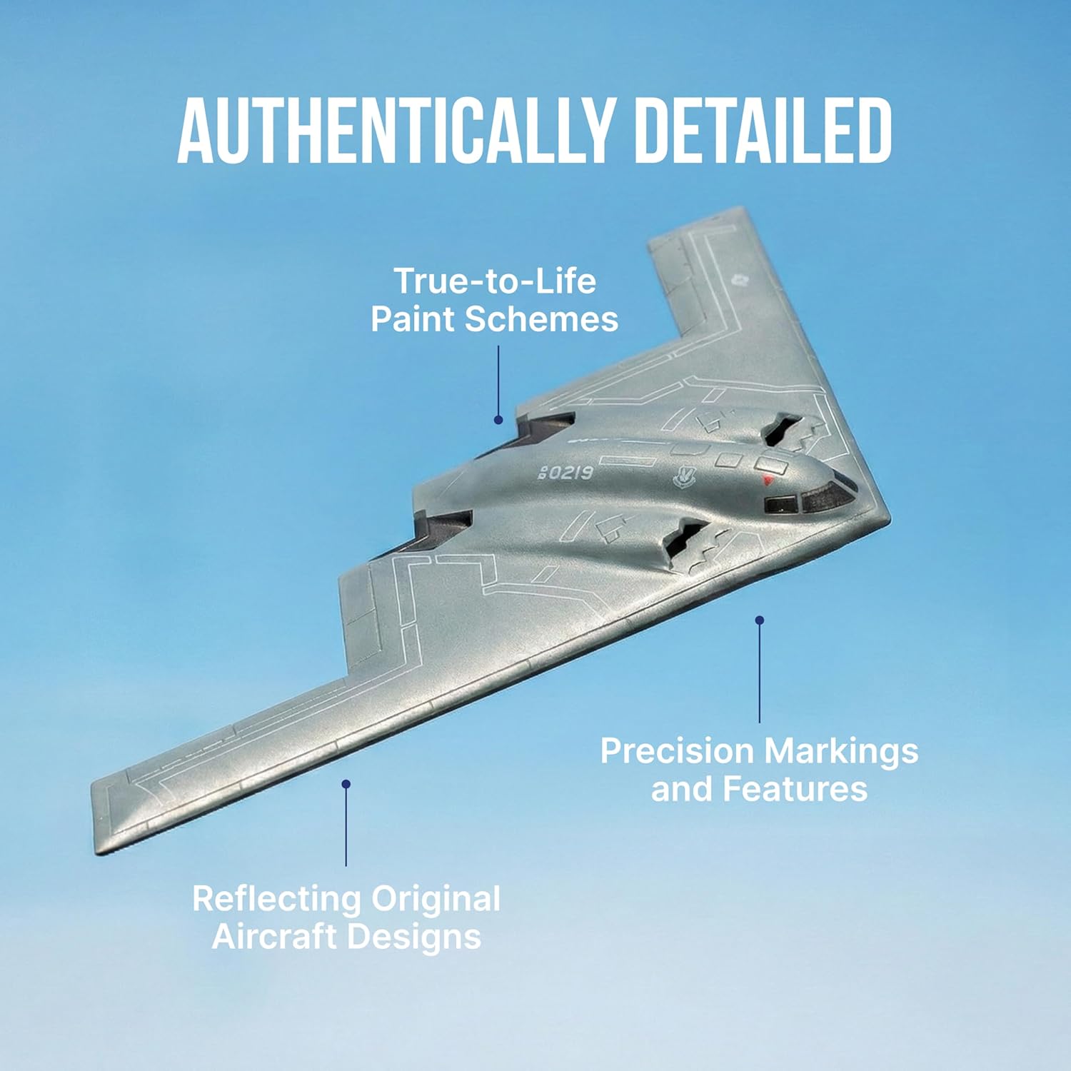 Postage Stamp USAF B-2 Spirit Stealth Bomber Die-Cast Model – 1:280 Scale Long-Range Strategic Aircraft Replica with Display Stand, Highly Detailed