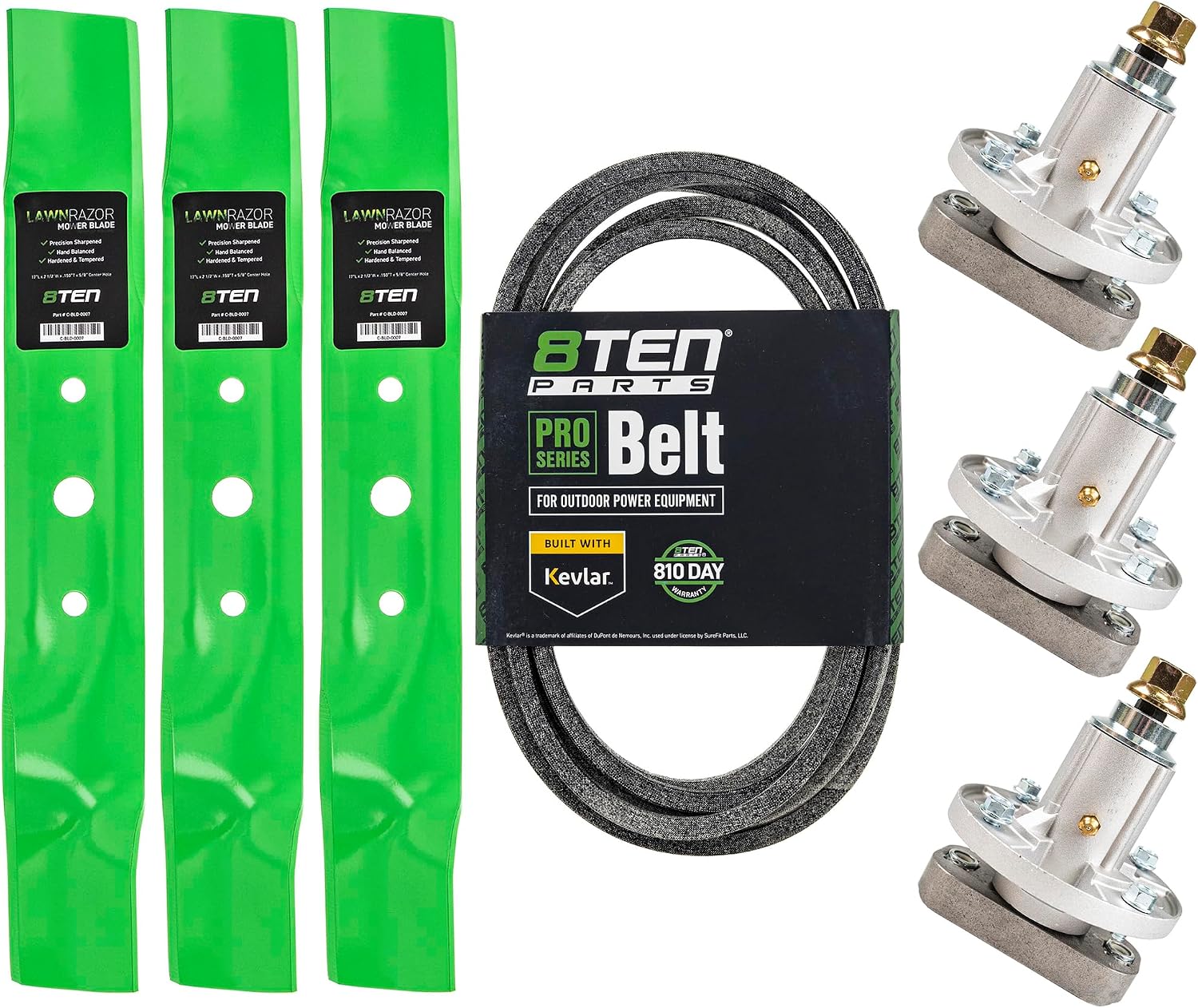 8TEN Blade Spindle Belt Screw Kit for John Deere GY20785 48 Inch Deck