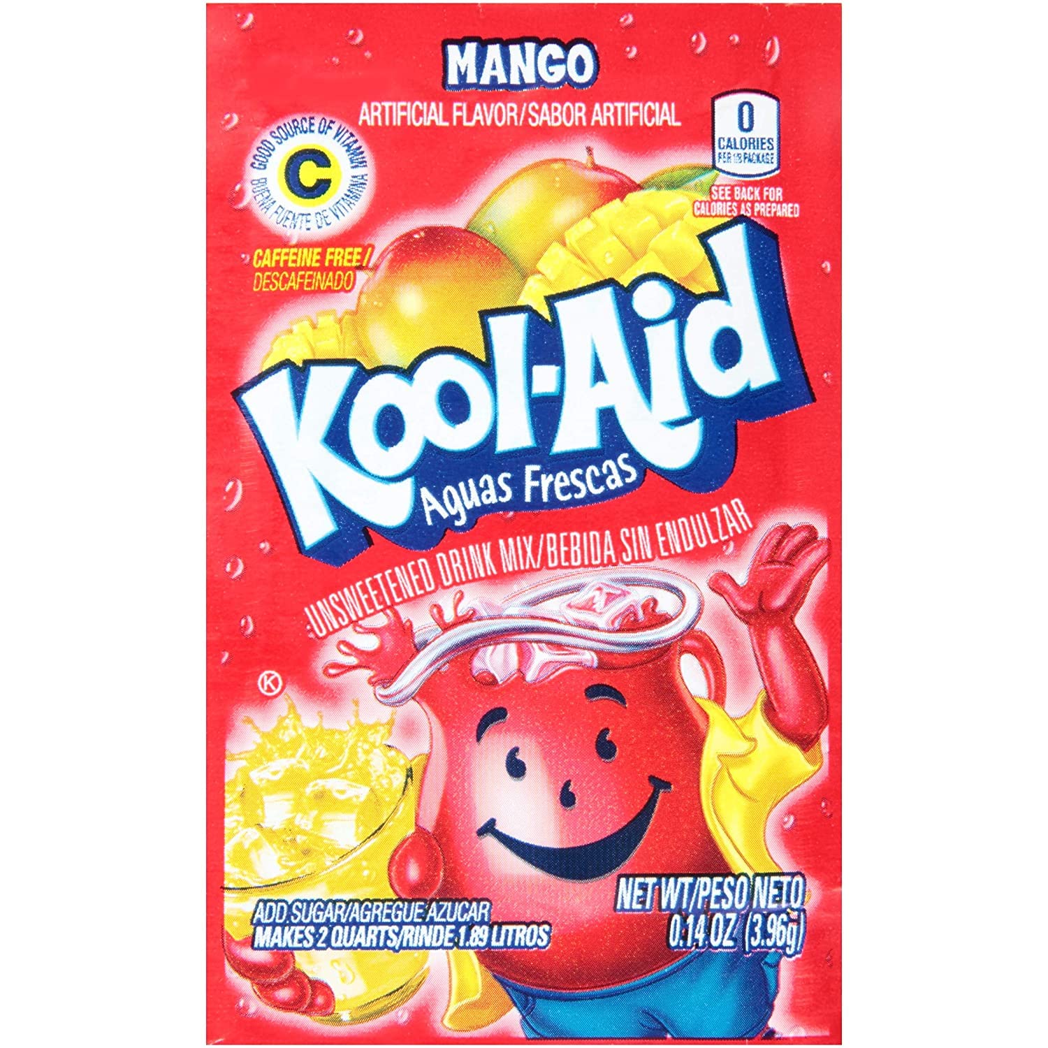 Kool-Aid Tropical Punch Flavored Unsweetened Caffeine Free Powdered Drink Mix (96 Packets)