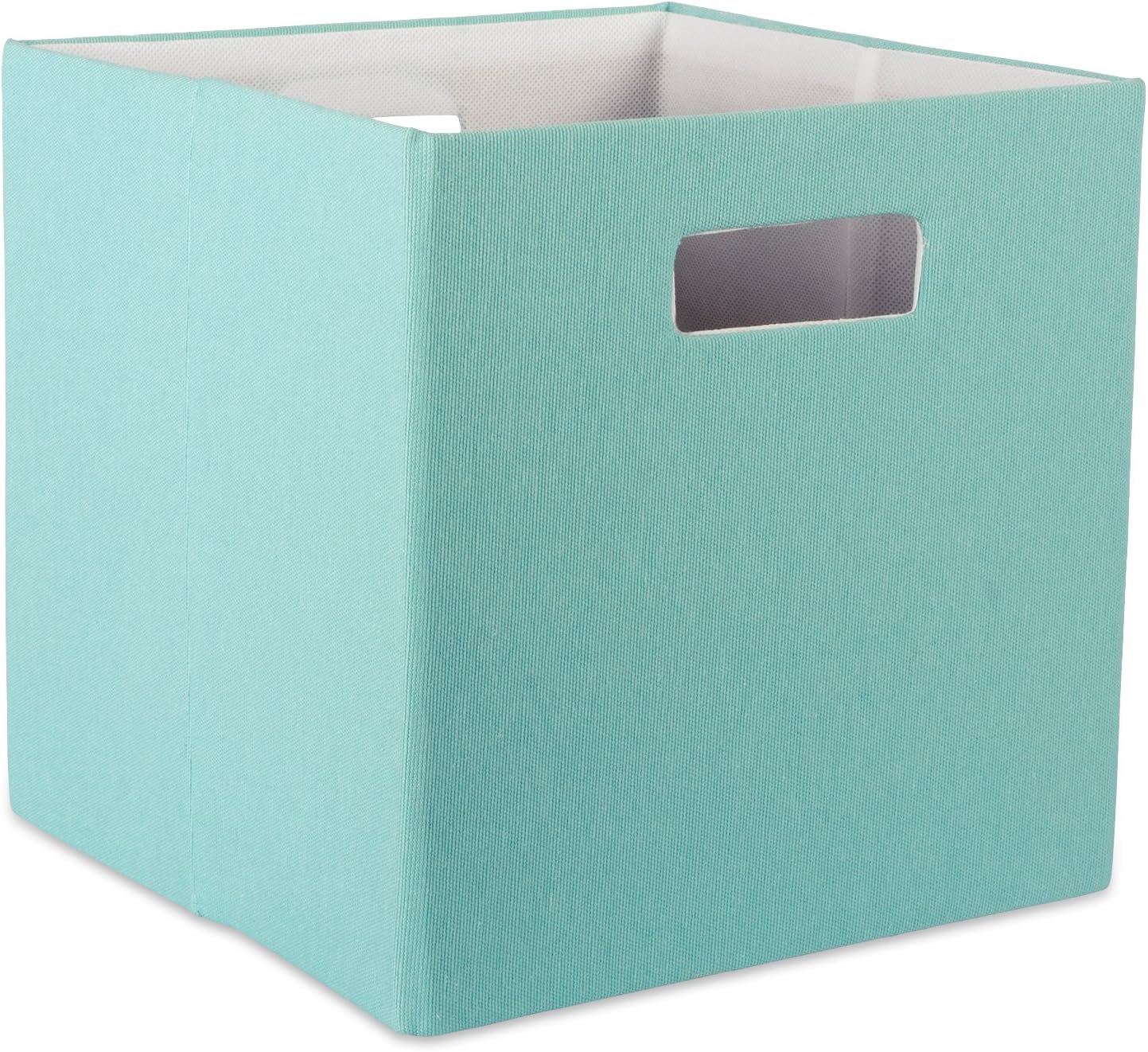 DII Fabric Storage Cube Organizer Bin 13x13x13 Foldable, Teal