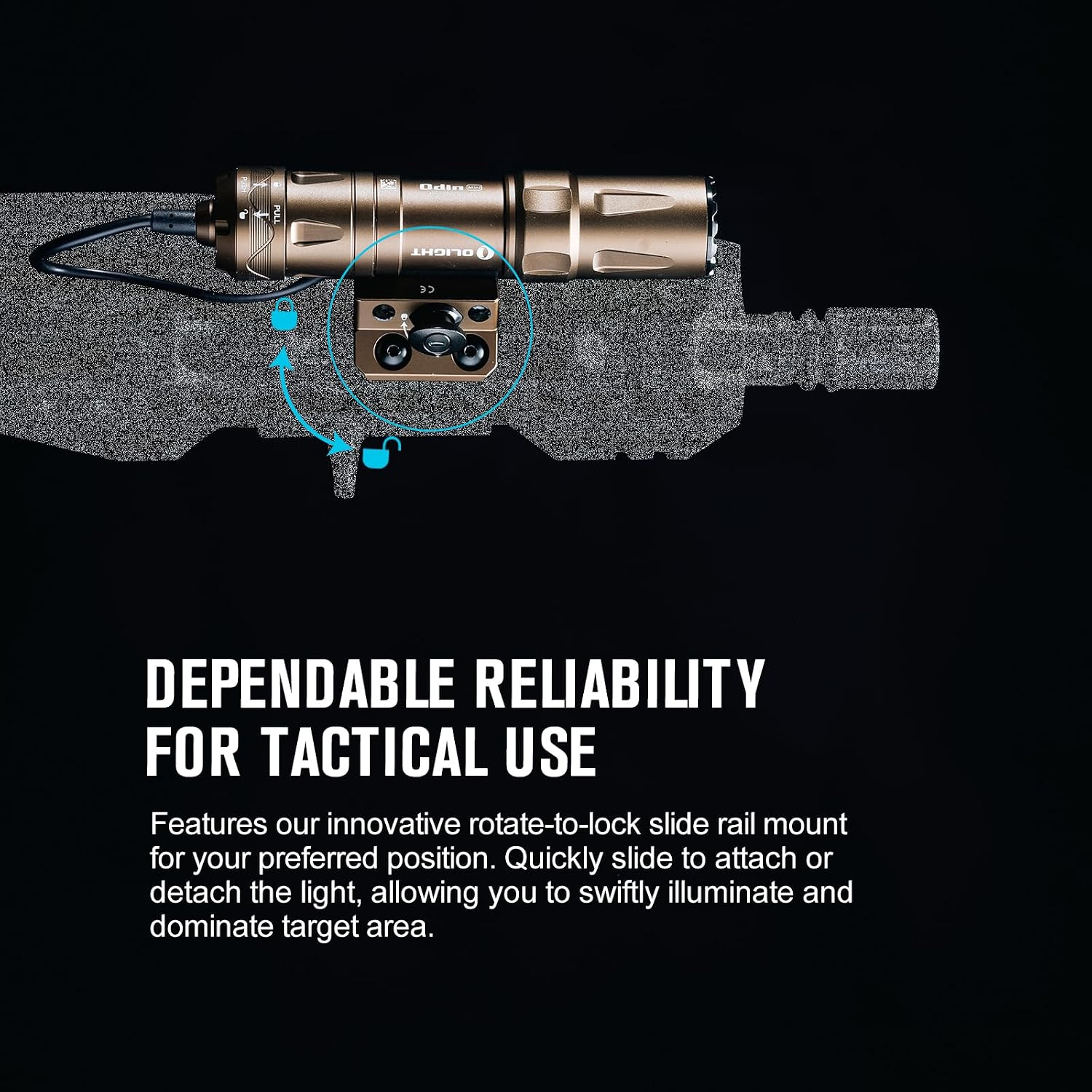 OLIGHT Odin Mini Ultra Compact 1250 Lumens Mlok Tactical Flashlight