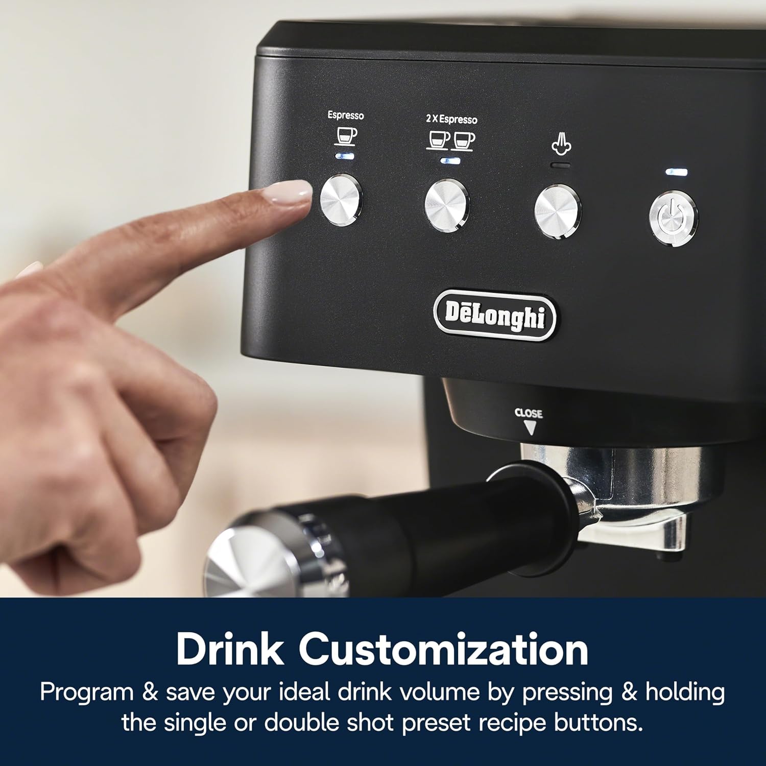 De'Longhi Stilosa Compact Manual Espresso Machine, Manual Milk Frother