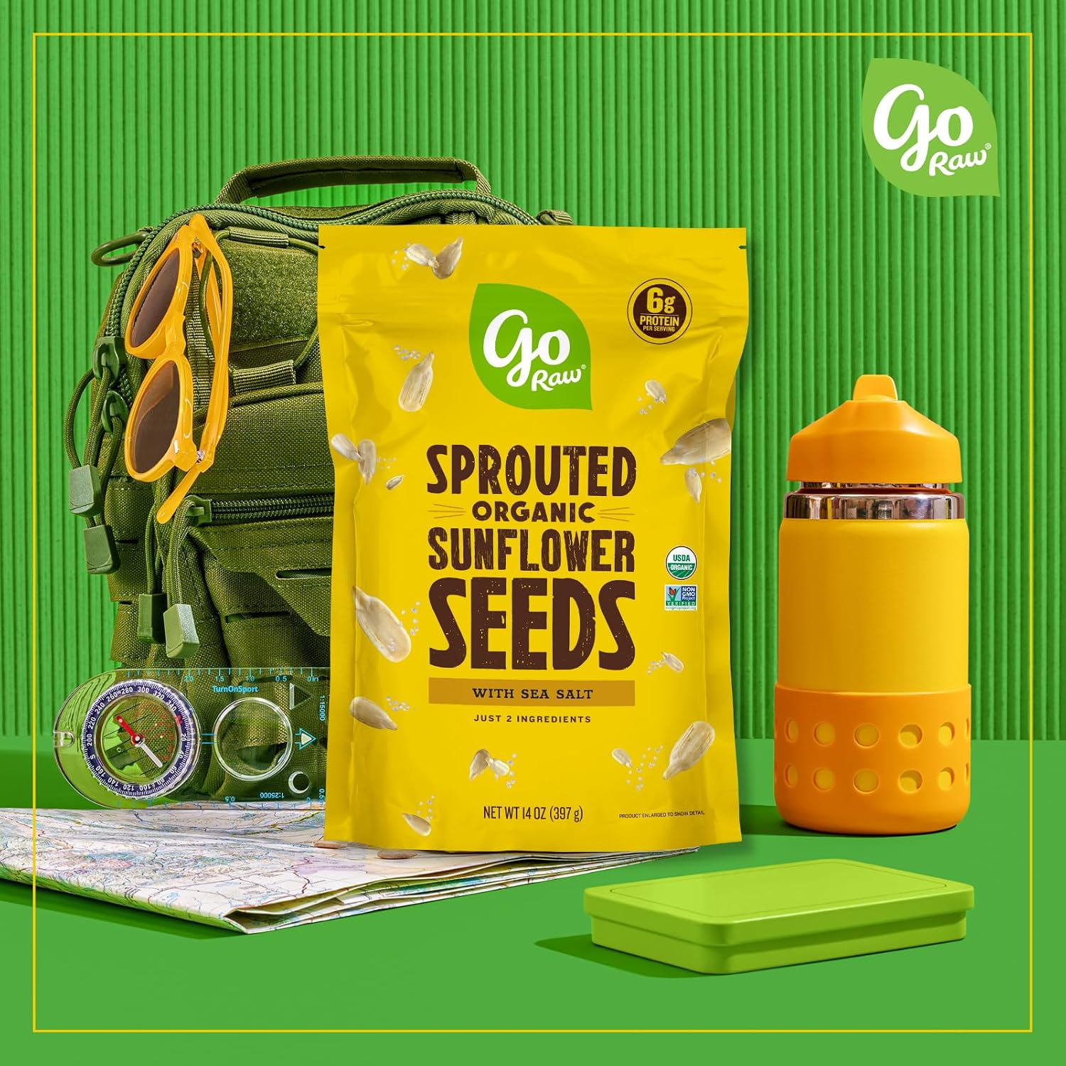 Go Raw Organic Sprouted Pumpkin Seeds - Sea Salted Pepita Snack | Keto, Non-GMO, Vegan, Gluten-Free, Kosher, Paleo, Protein-Packed Superfood, Healthy Vegan Snack for Adults and Kids, 14oz Bag