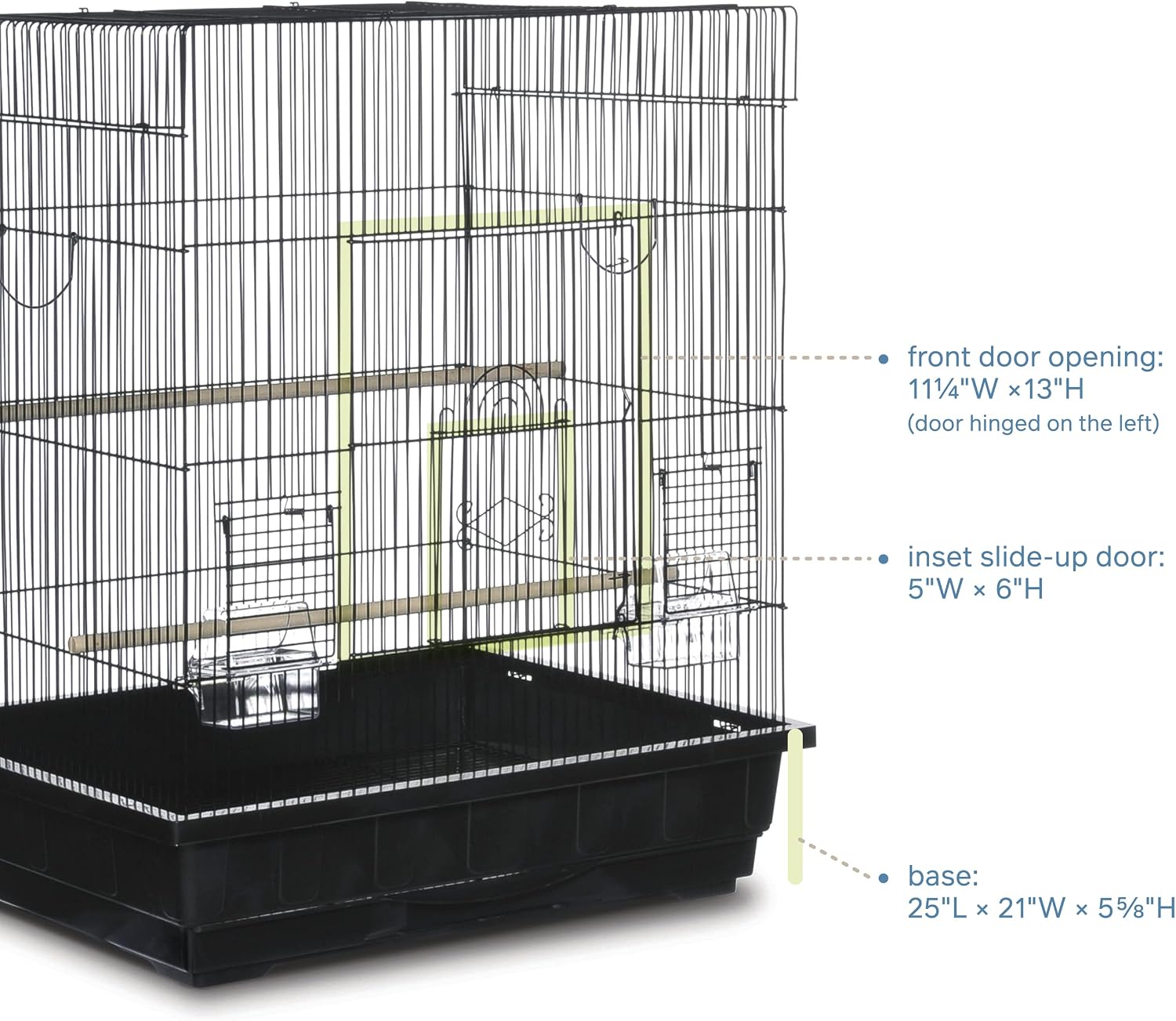 Prevue Pet Products Square Top Parakeet Cage, White