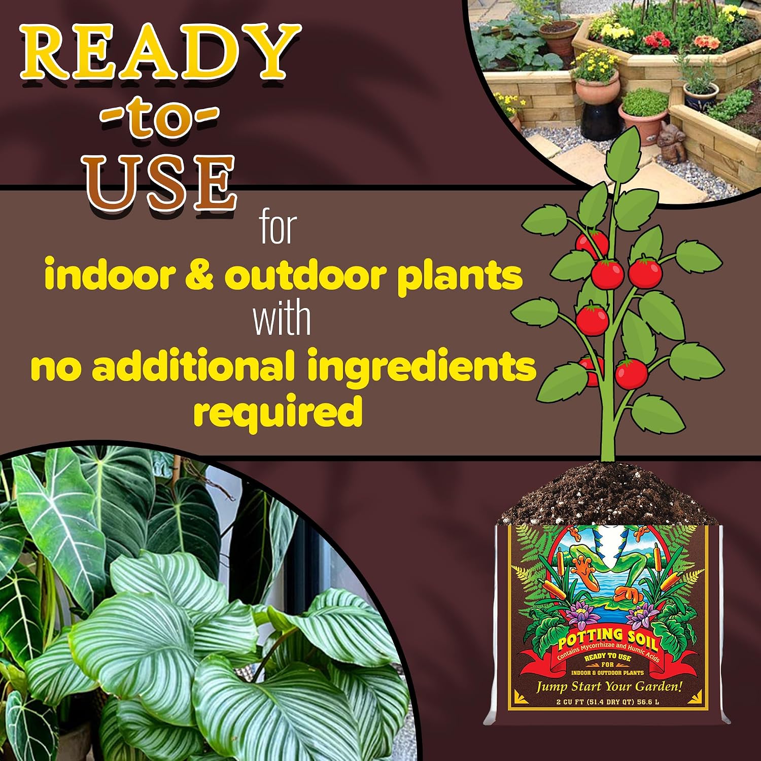 FoxFarm Happy Frog Potting Soil, 2cu ft (Pack of 2) - for Indoor/Outdoor Container Plants - Contains Mycorrhizae and Humic Acids