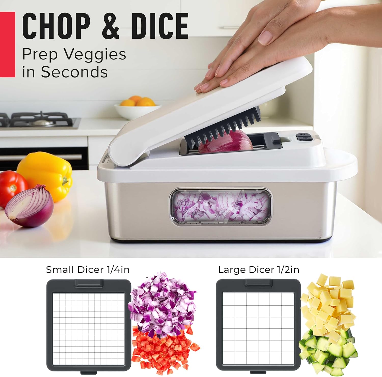 Mueller The Real Original Pro Vegetable Chopper & Mandoline Slicer, 10-in-1
