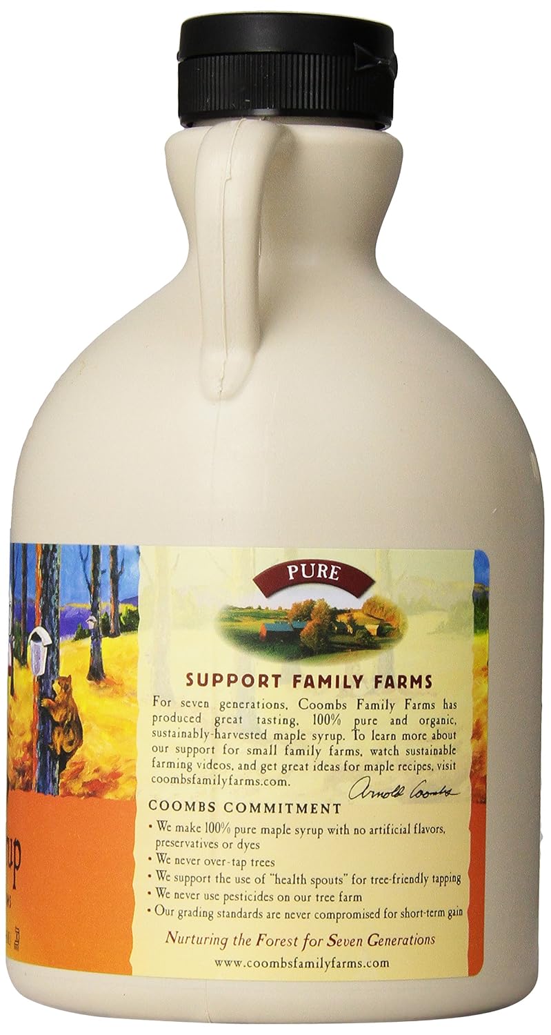 Coombs Family Farms Maple Syrup, Pure Grade A, Dark Color, Robust Taste, 32 Fl Oz (Pack of 1)