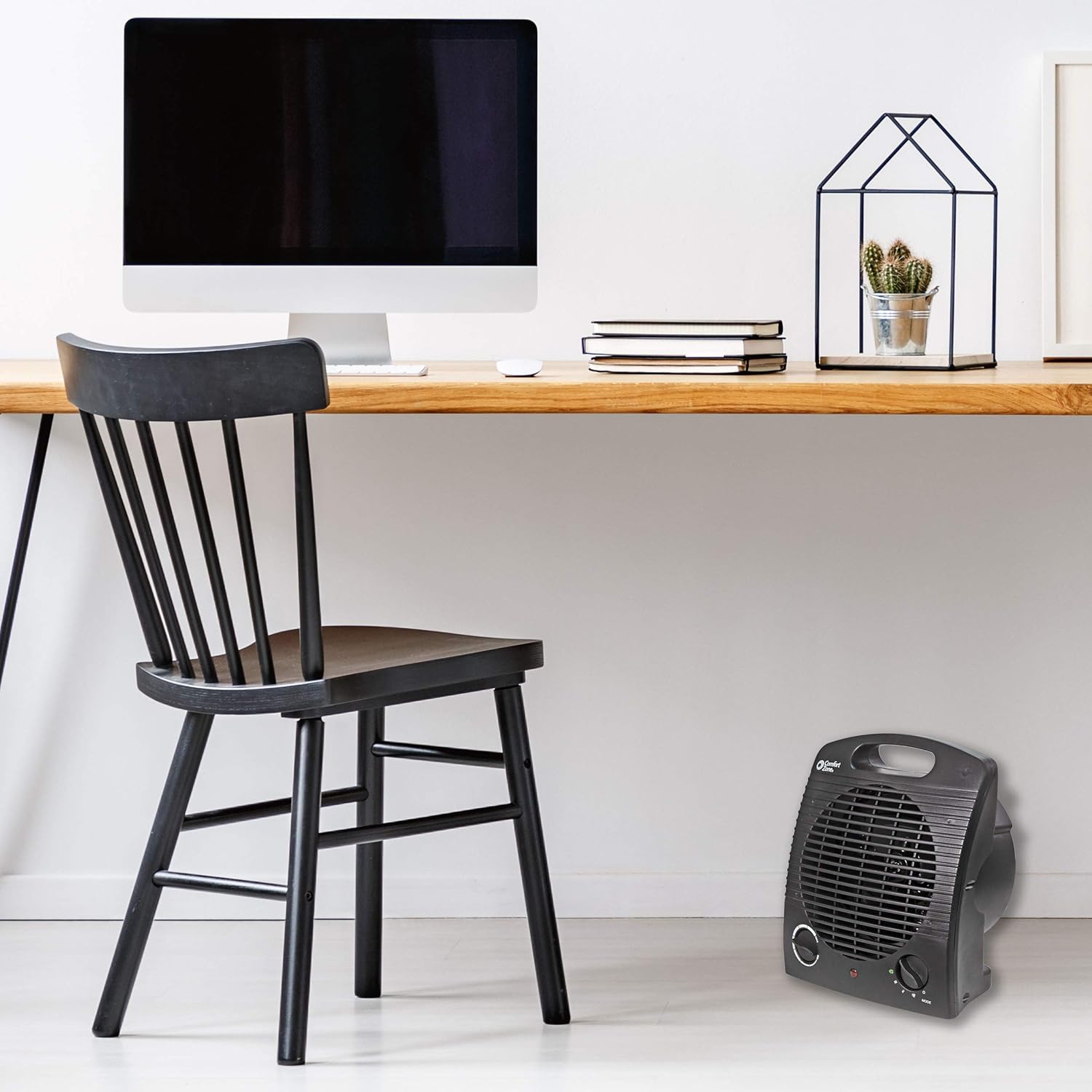 Comfort Zone Indoor Space Heater, Portable, Fan Forced, Electric, Adjustable Thermostat, Overheat Sensor, Safety Tip-Over Switch, & Stay Cool Housing