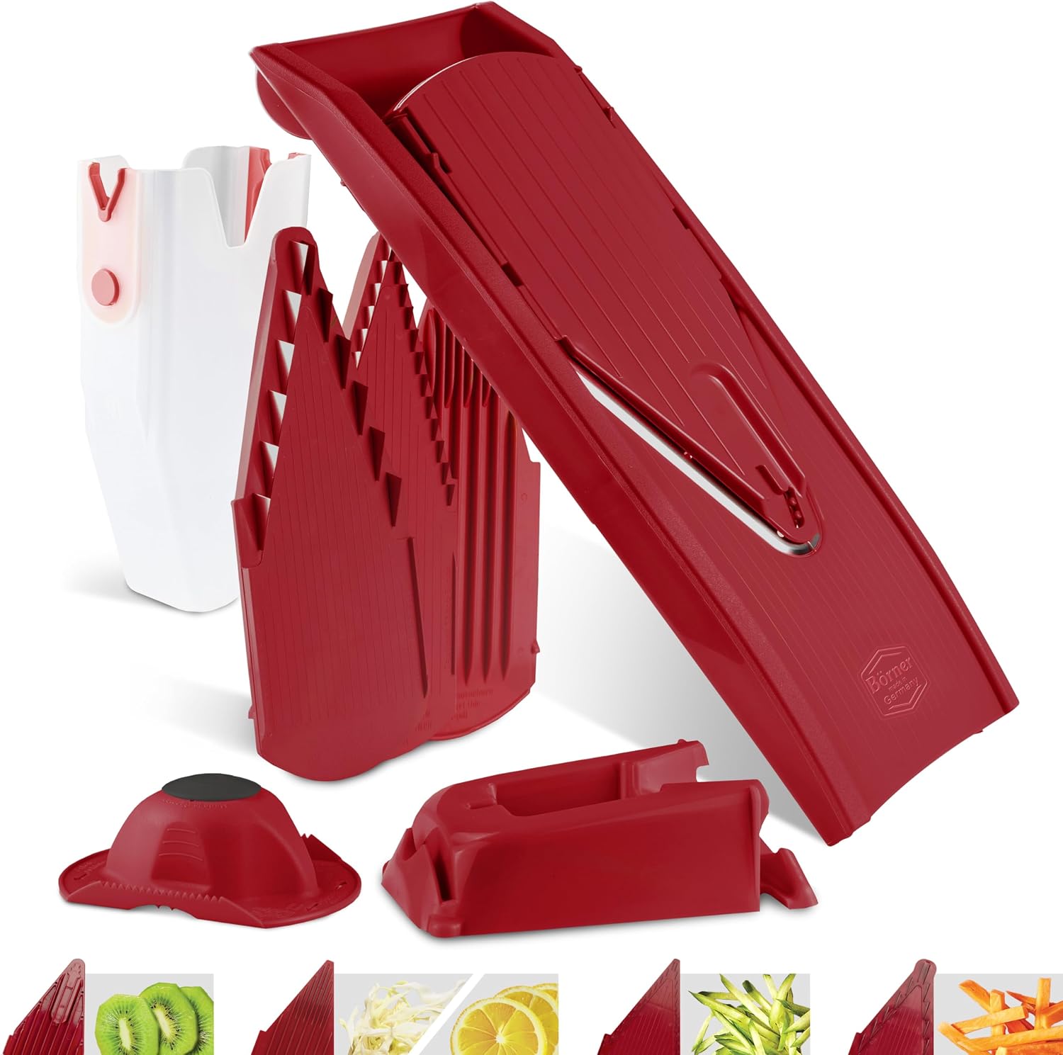 BORNER V Mandoline Slicer Kitchen V1 ClassicLine Starter Set | Vegetable Grater Börner - Quality Made in Germany, Color:Orange